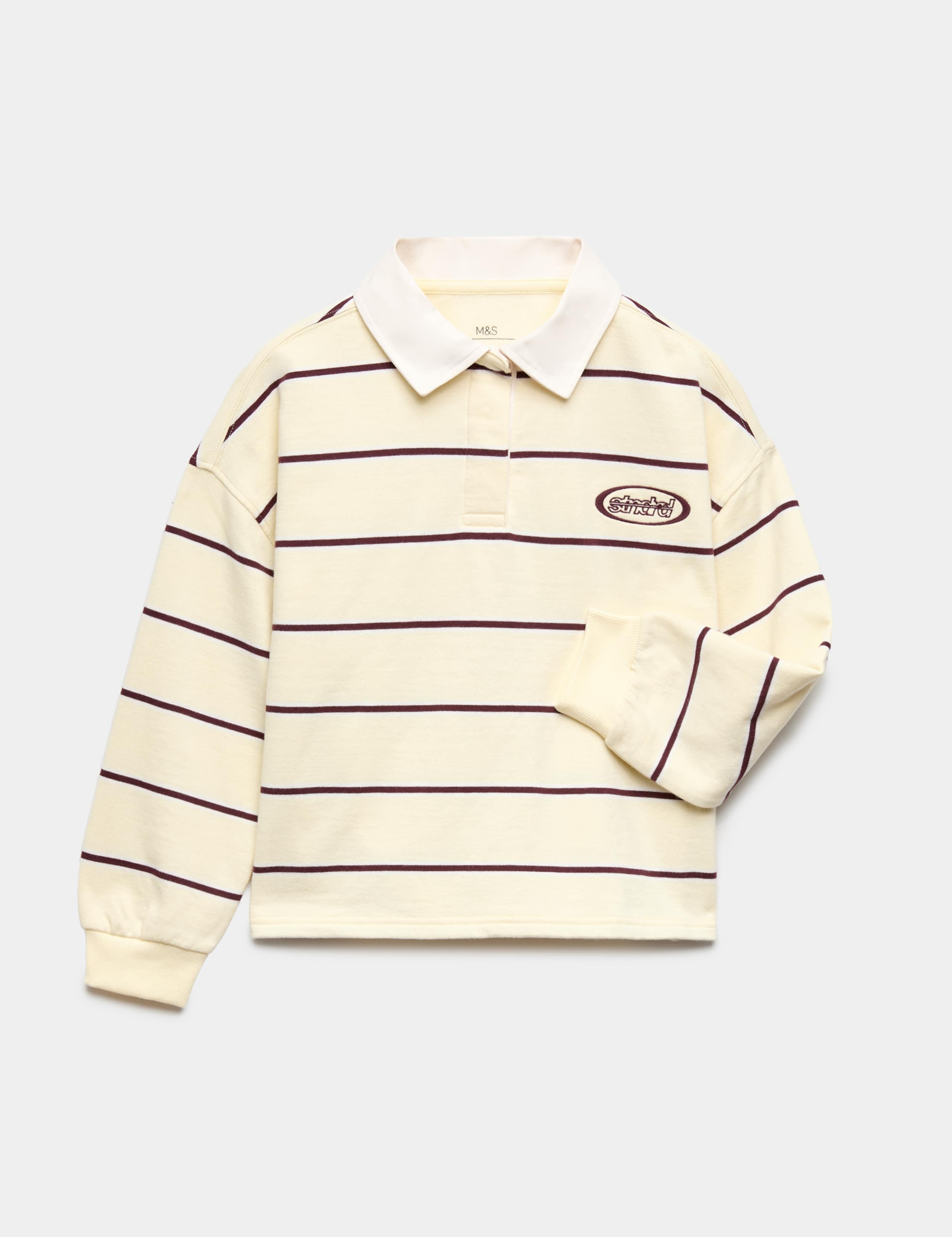 Pure Cotton Striped Rugby Sweatshirt (6-16 Yrs)