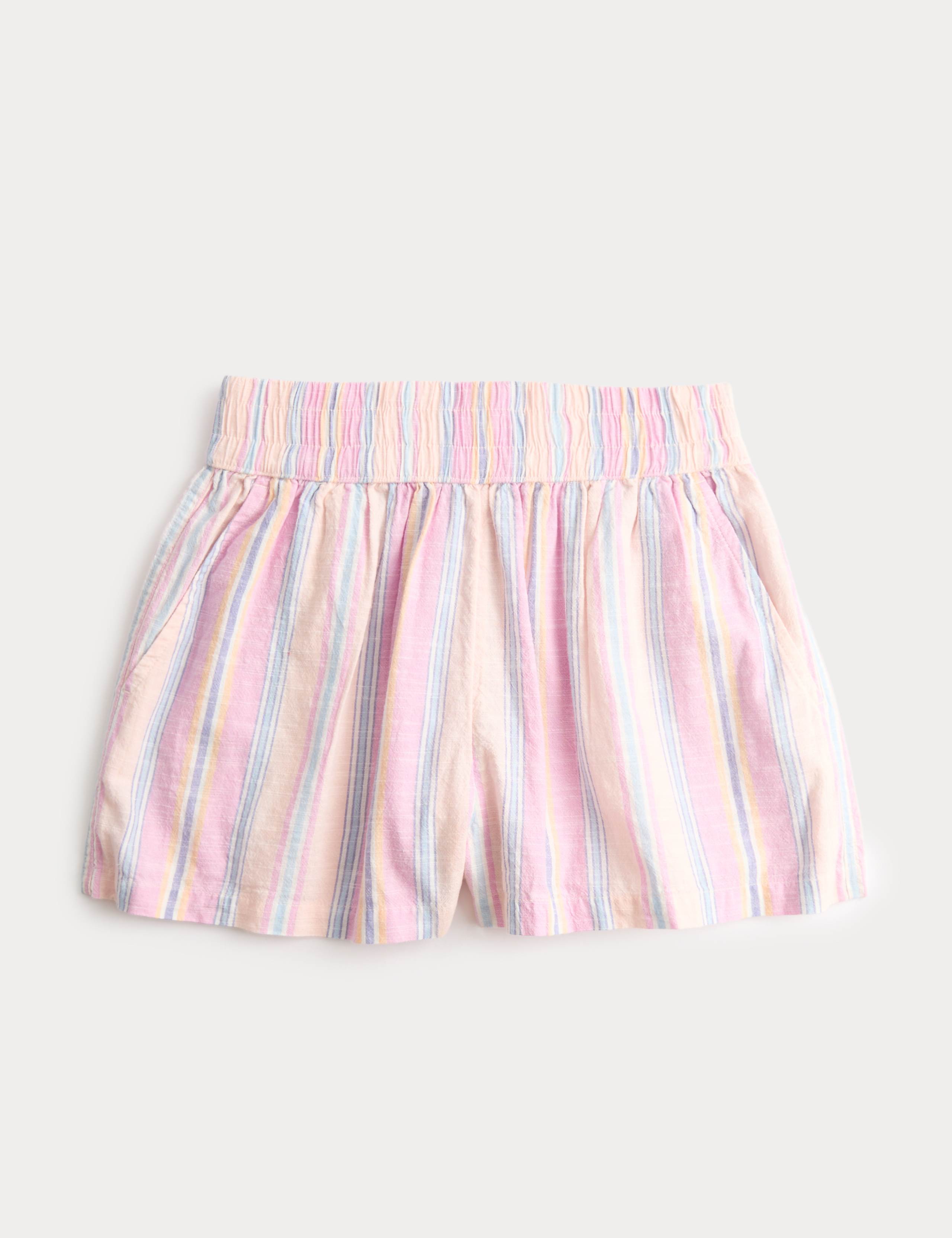 Pure Cotton Striped Shorts (2-16 Yrs)
