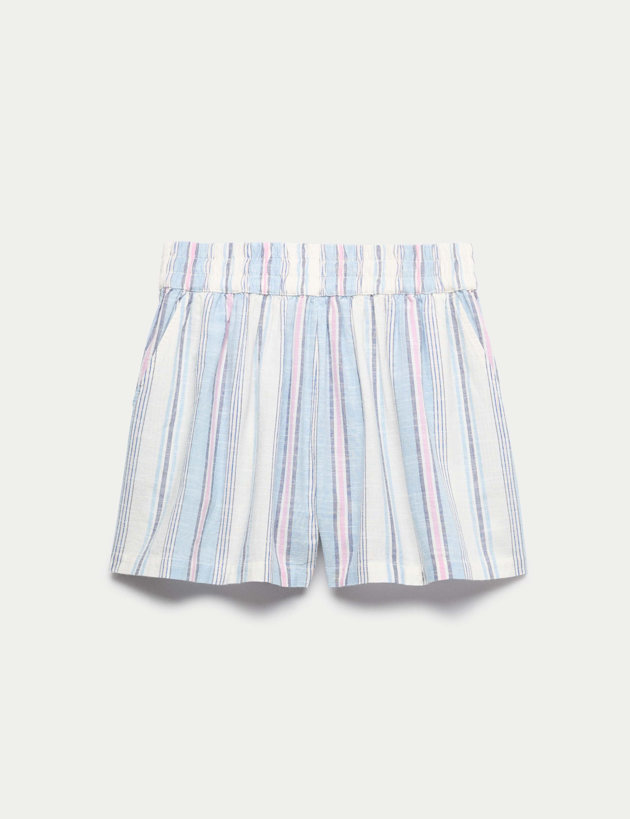 Pure Cotton Striped Shorts (2-16 Yrs)