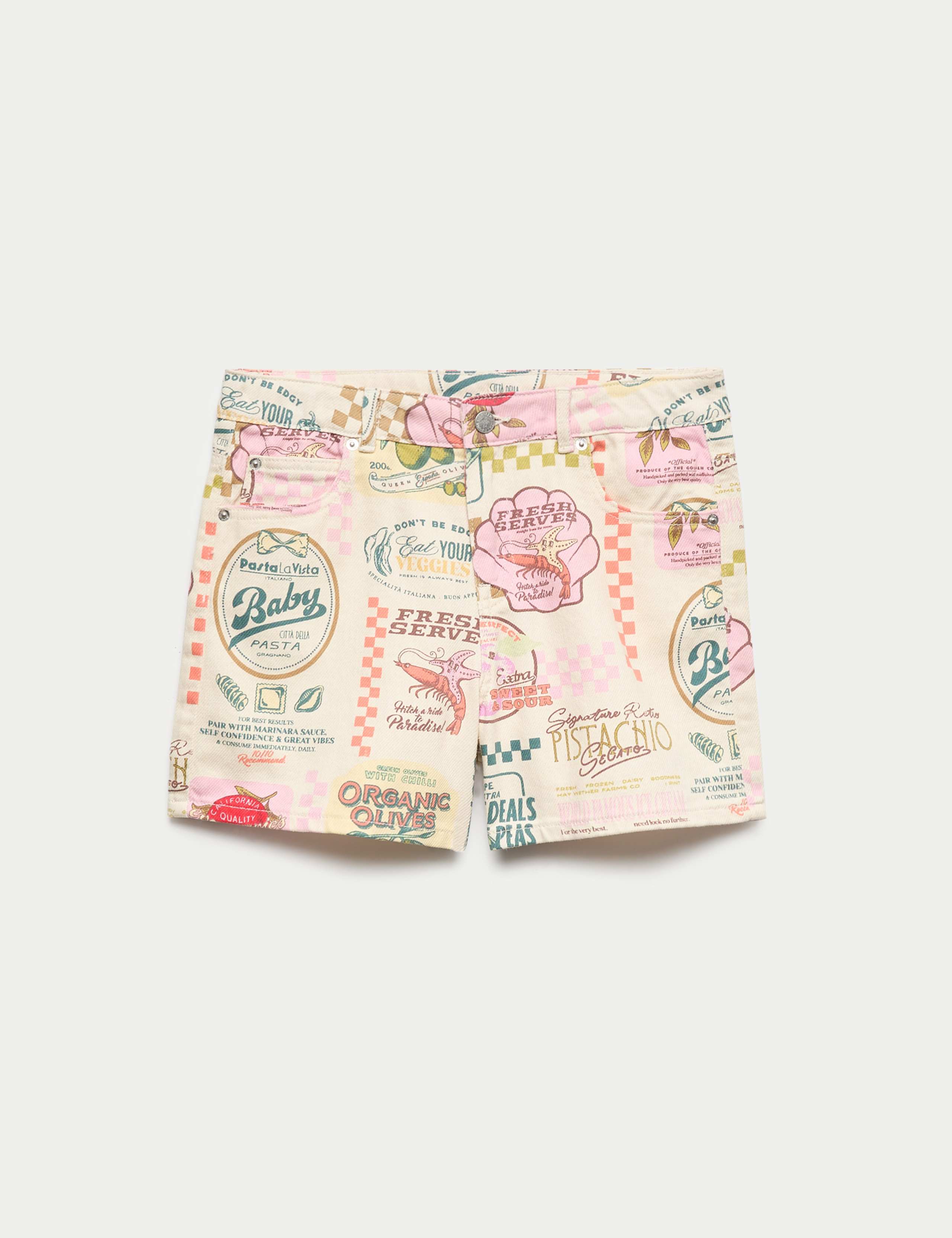 Denim Printed Bermuda Shorts (6-16 Yrs)