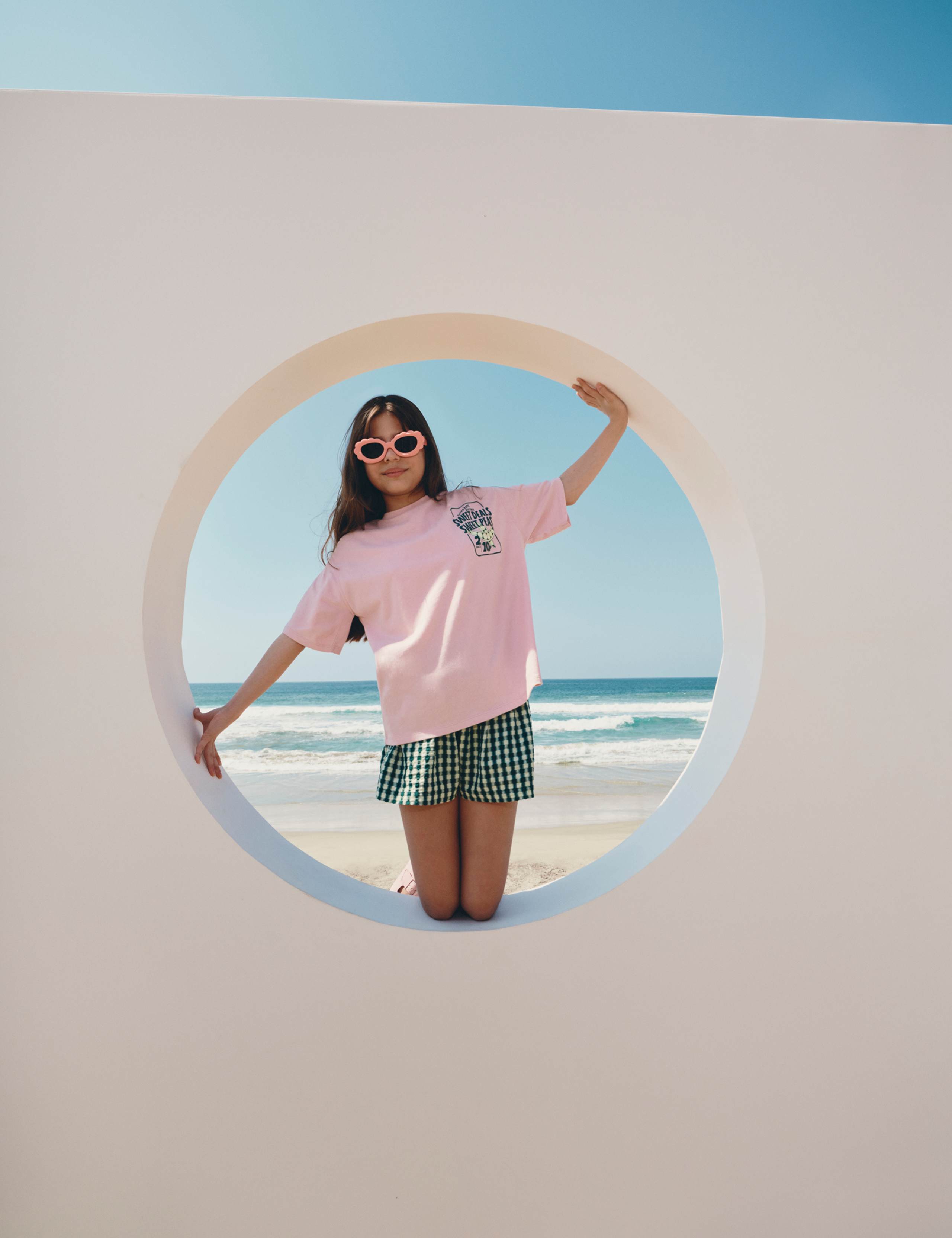 Pure Cotton Gingham Shorts (6-16 Yrs)