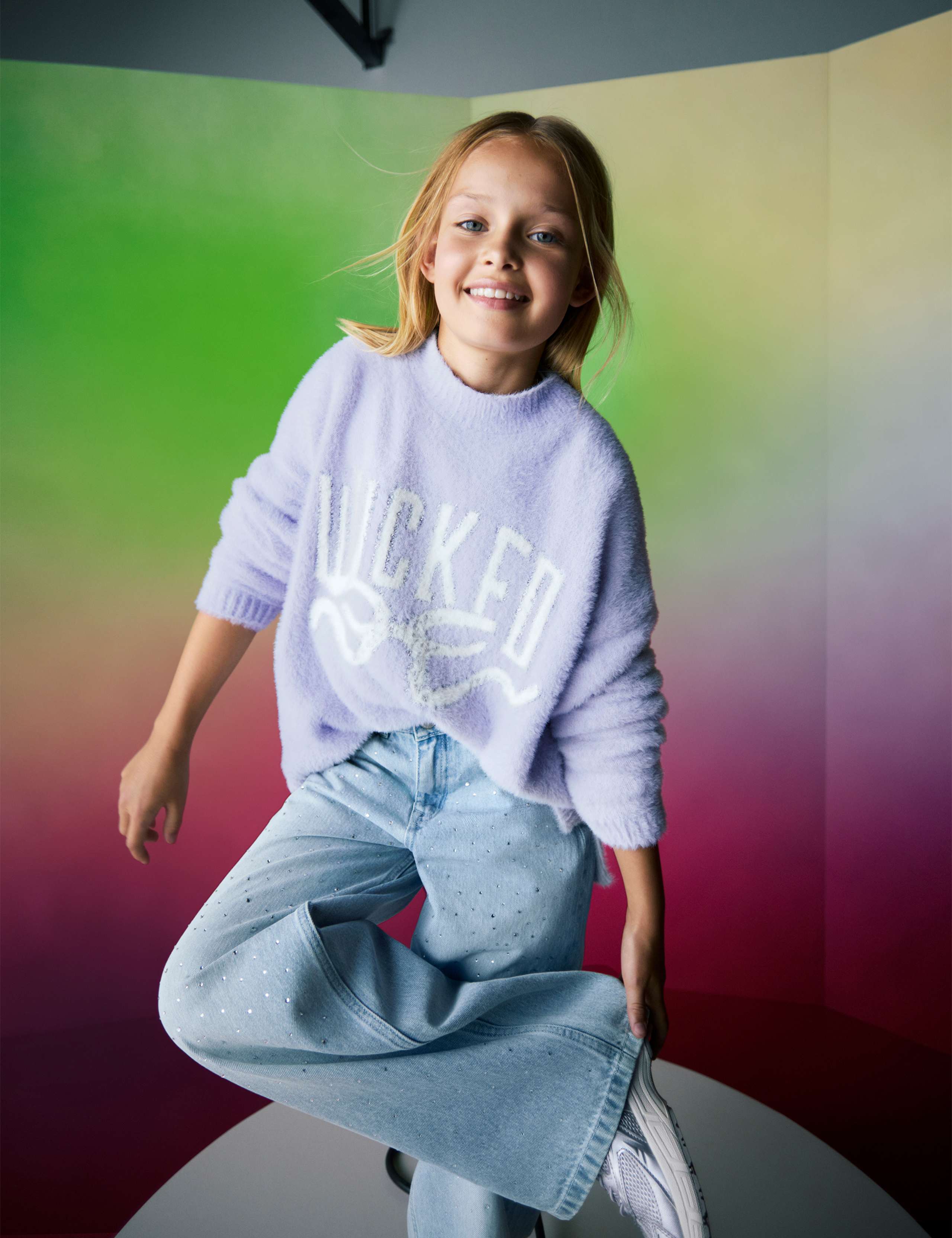 Knitted Wicked™ Slogan Jumper (6-16 Yrs)