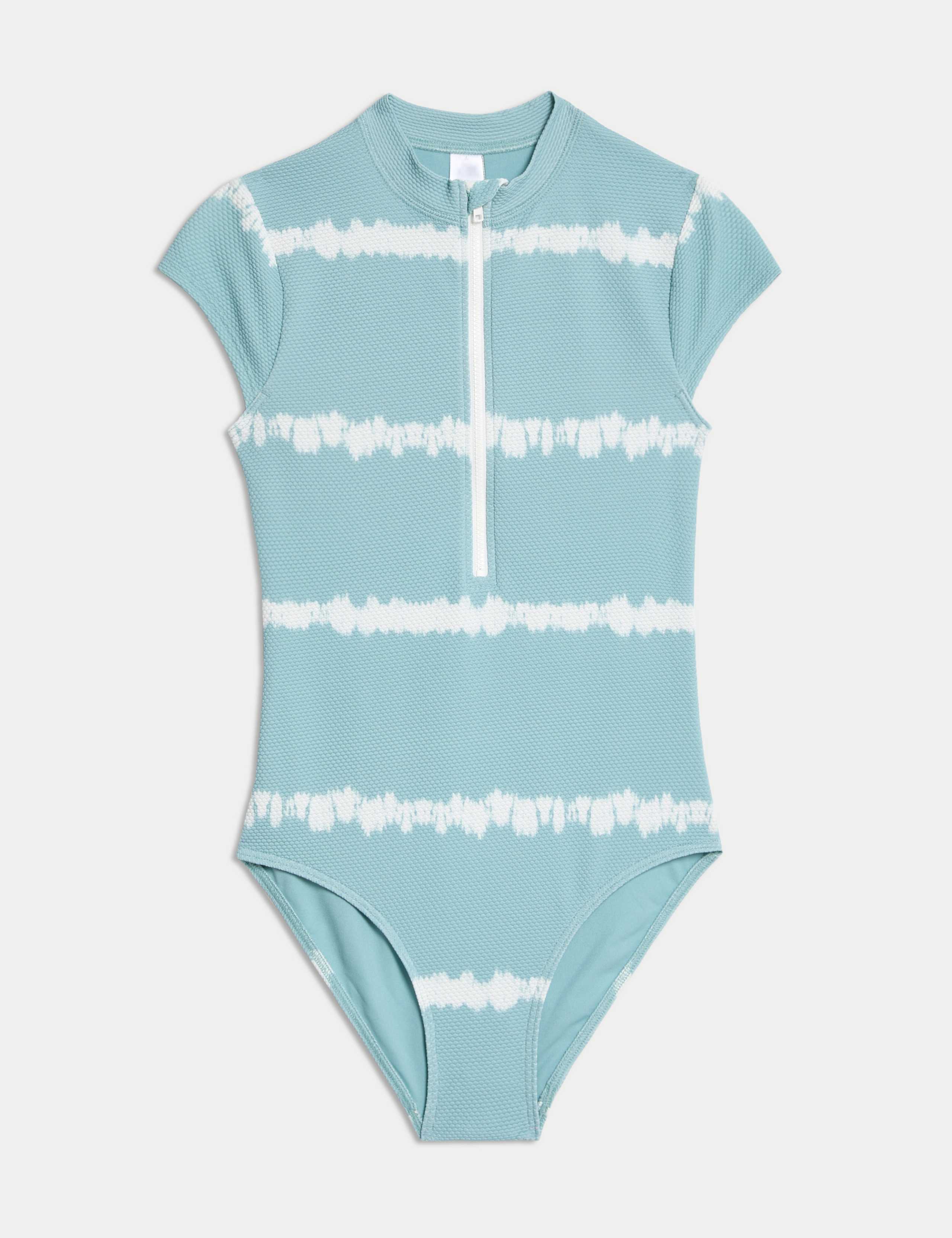 Striped Tie Dye Zip Swimsuit (6-16 Yrs)