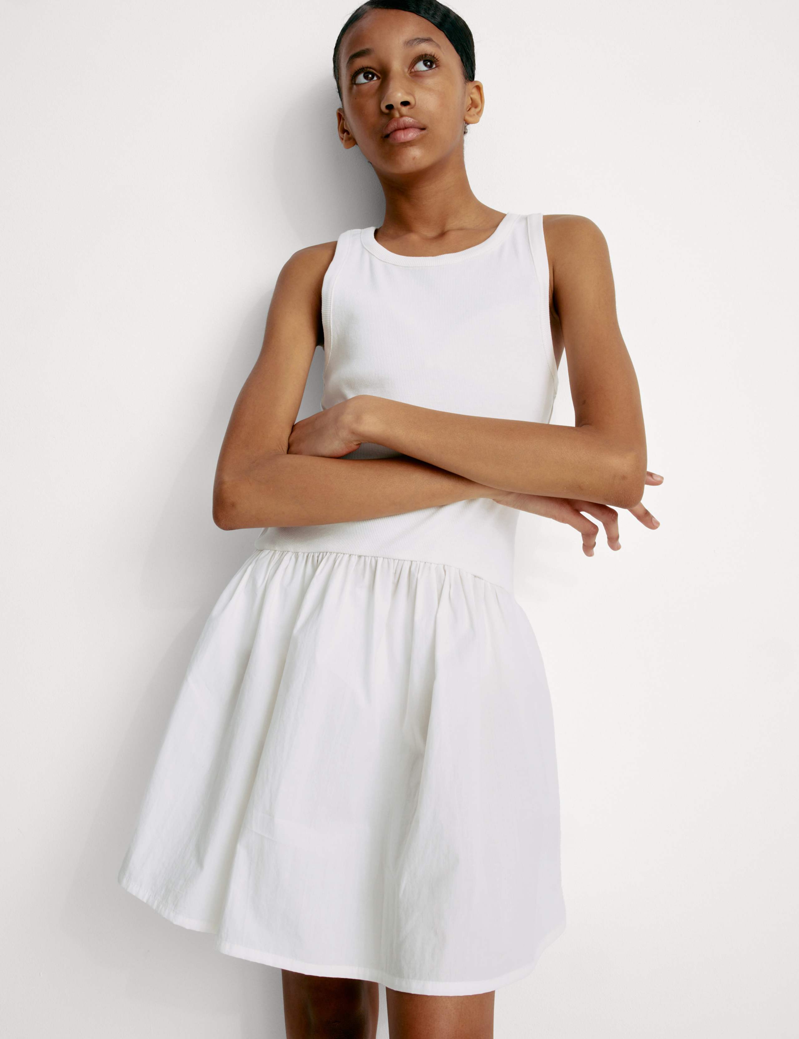 Cotton Rich Ribbed Dress (2-16 Yrs)