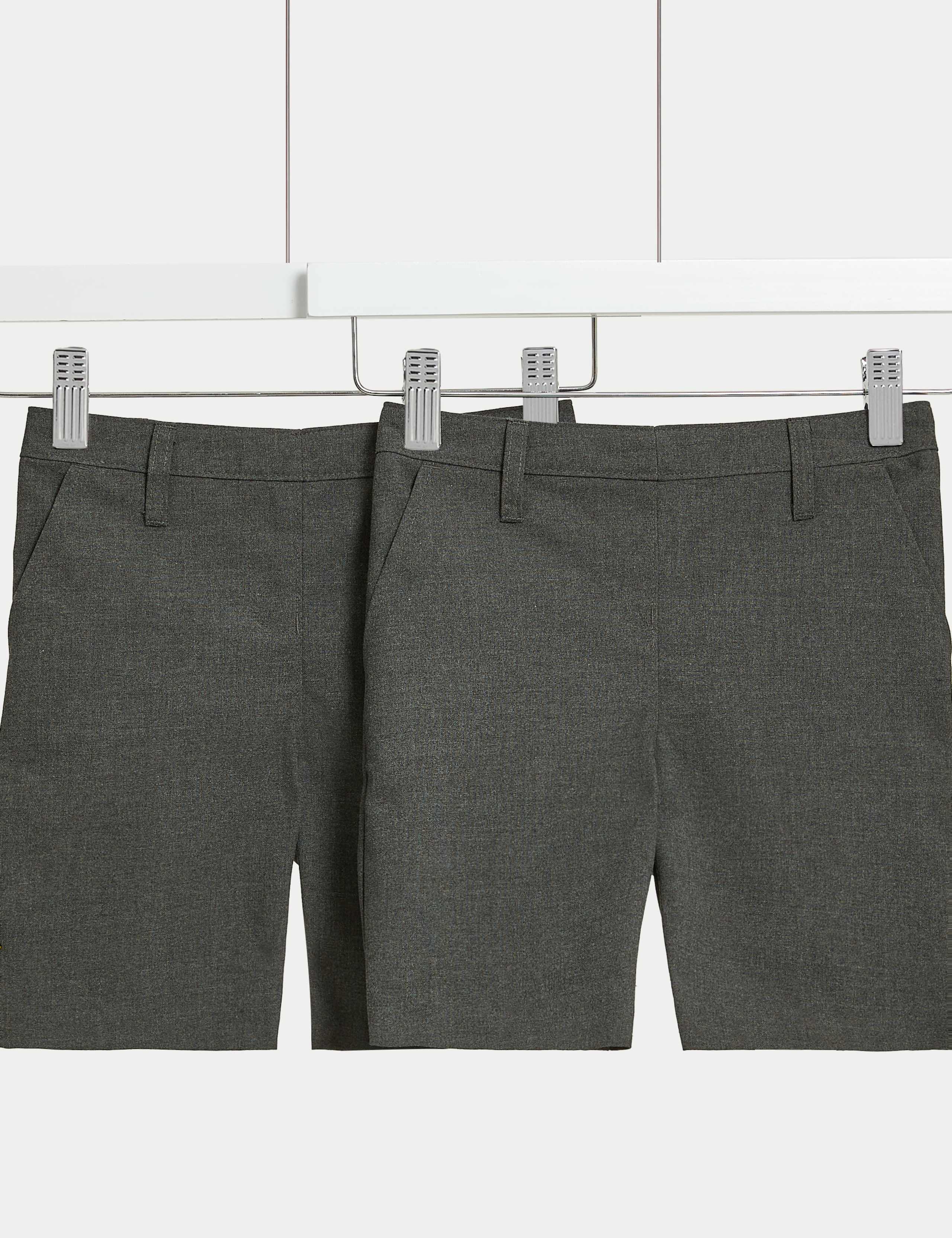 2pk Girls' Slim Leg School Shorts (2-16 Yrs)