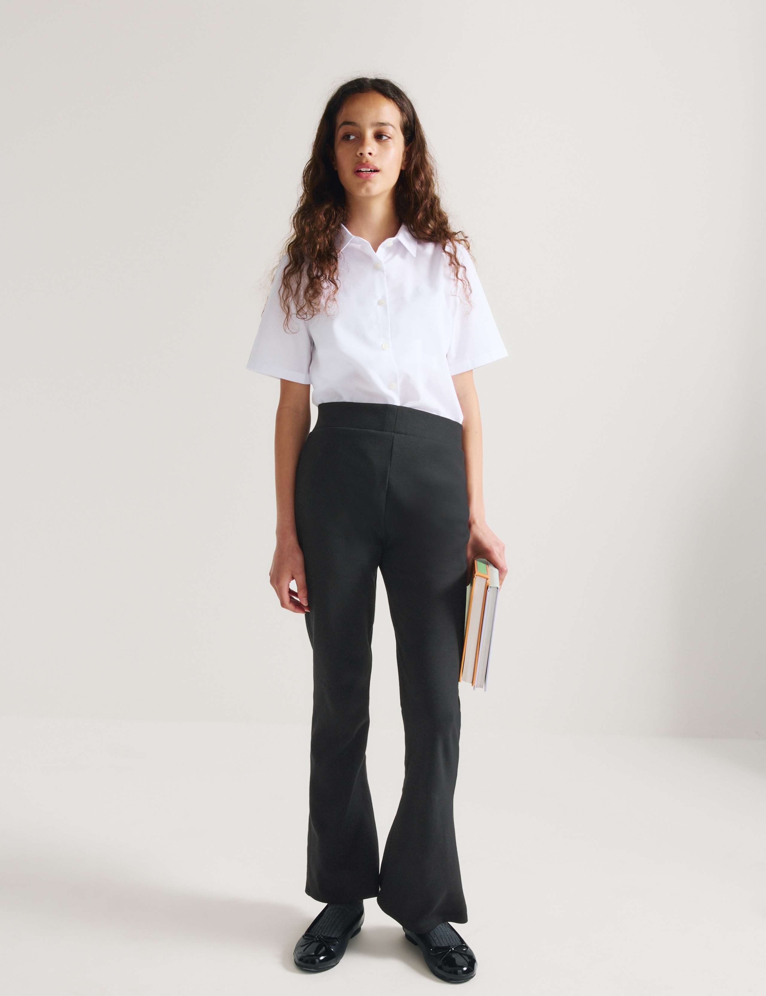 Senior Girls' Knitted Kickflare Trousers (9-18 Yrs)