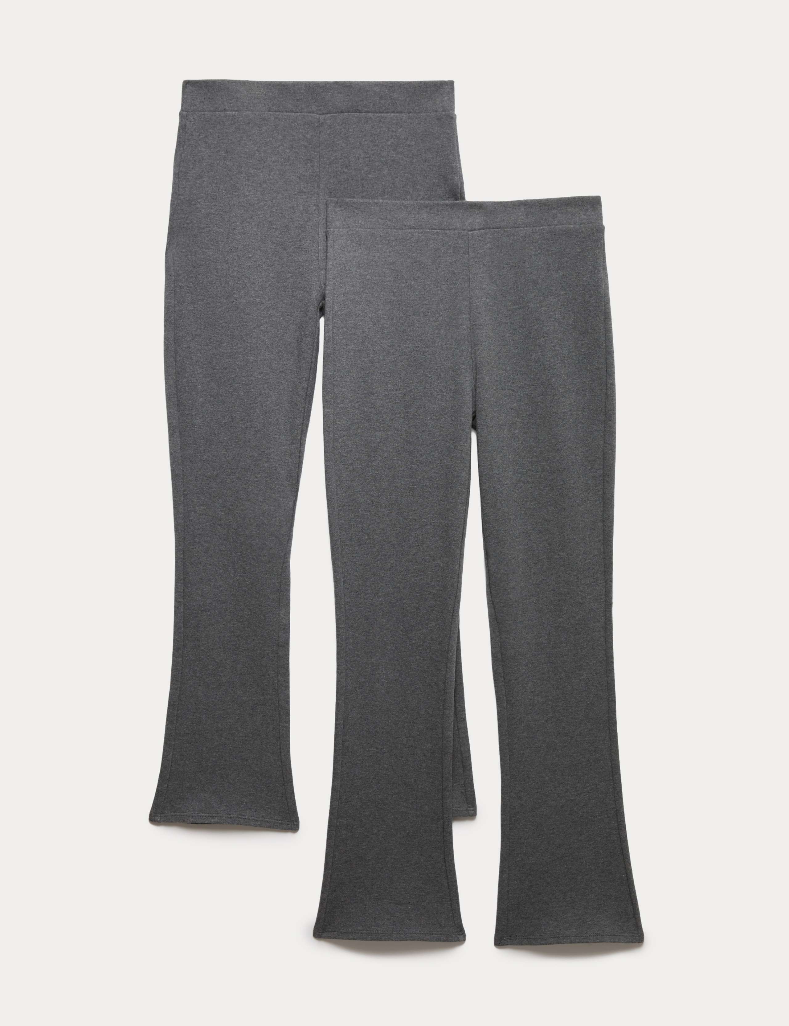 2 Pack Girls' Knitted Bootcut Trousers (9-18 Yrs)