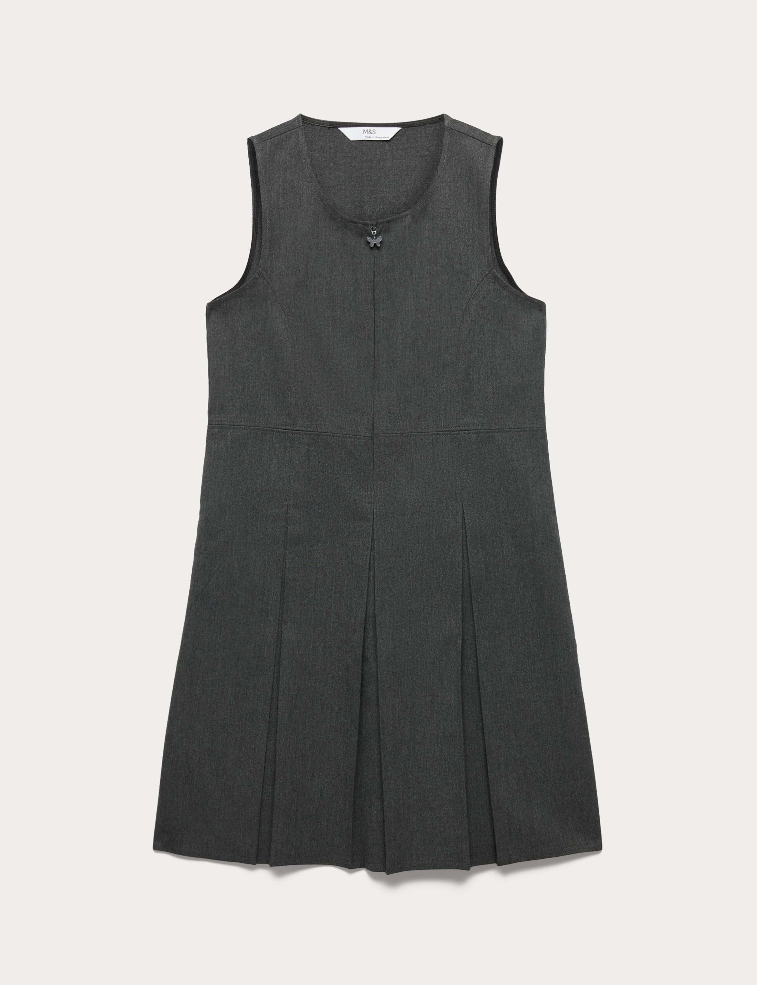 Girls' Longer Length Pleated School Pinafore (2-12 Yrs)