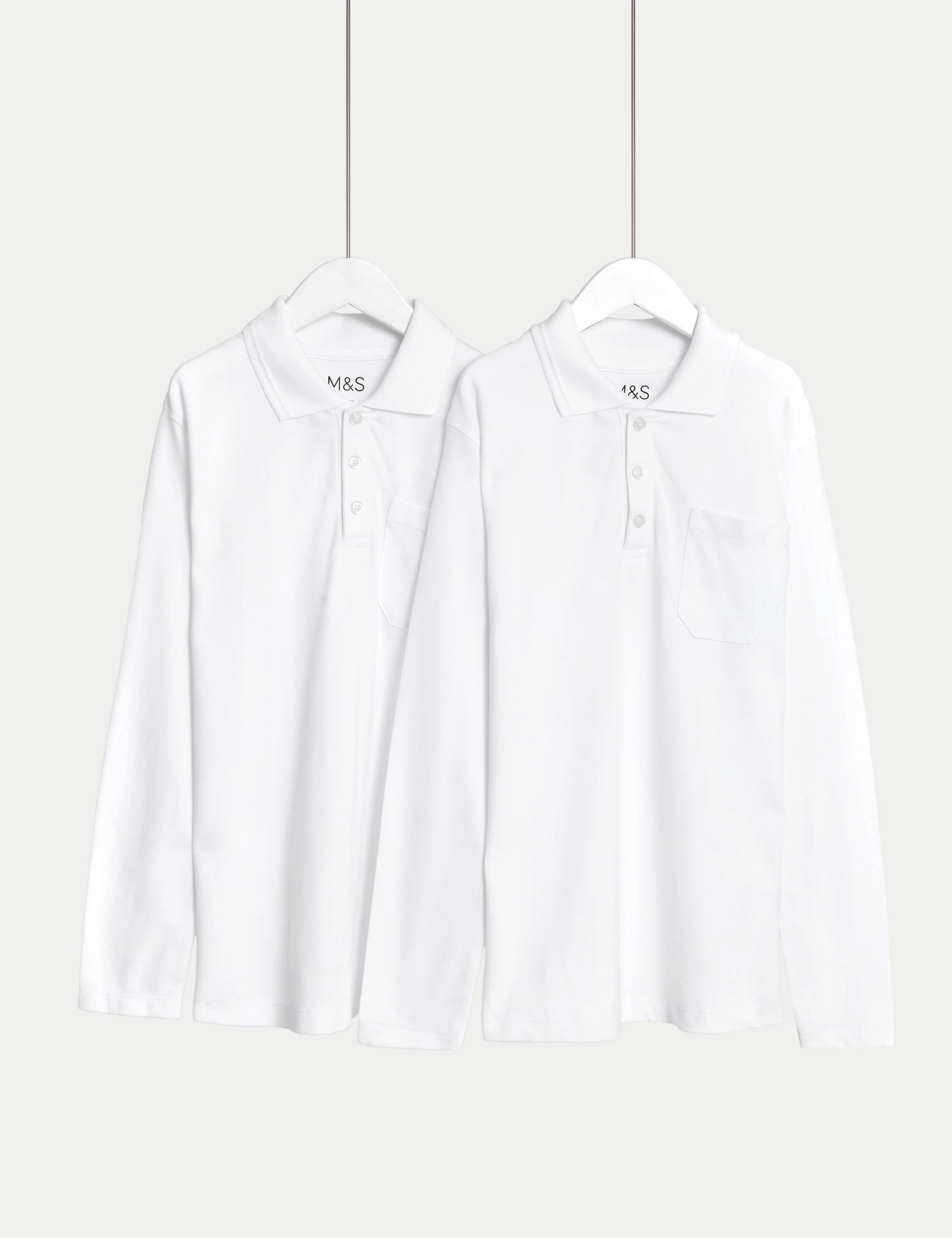 Pure Cotton Easy Dressing StayNew™ Polo Shirts (3-18 Yrs)