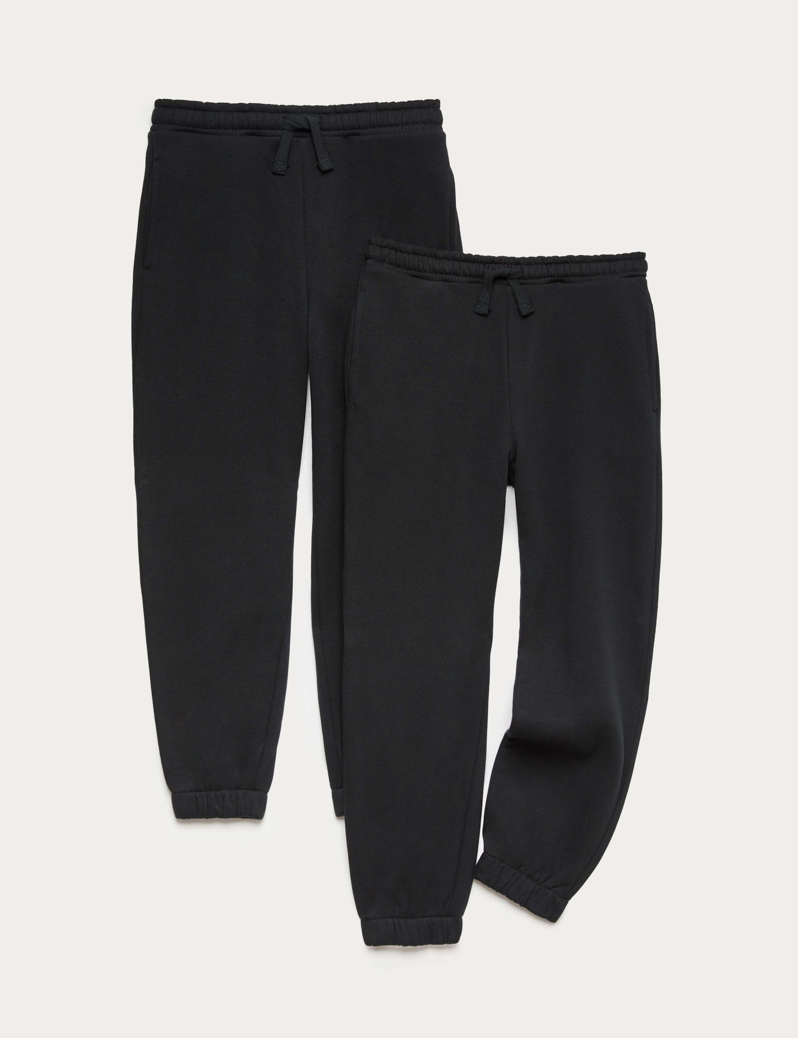 2 Pack Cotton Rich Unisex Joggers (6-16 Yrs)