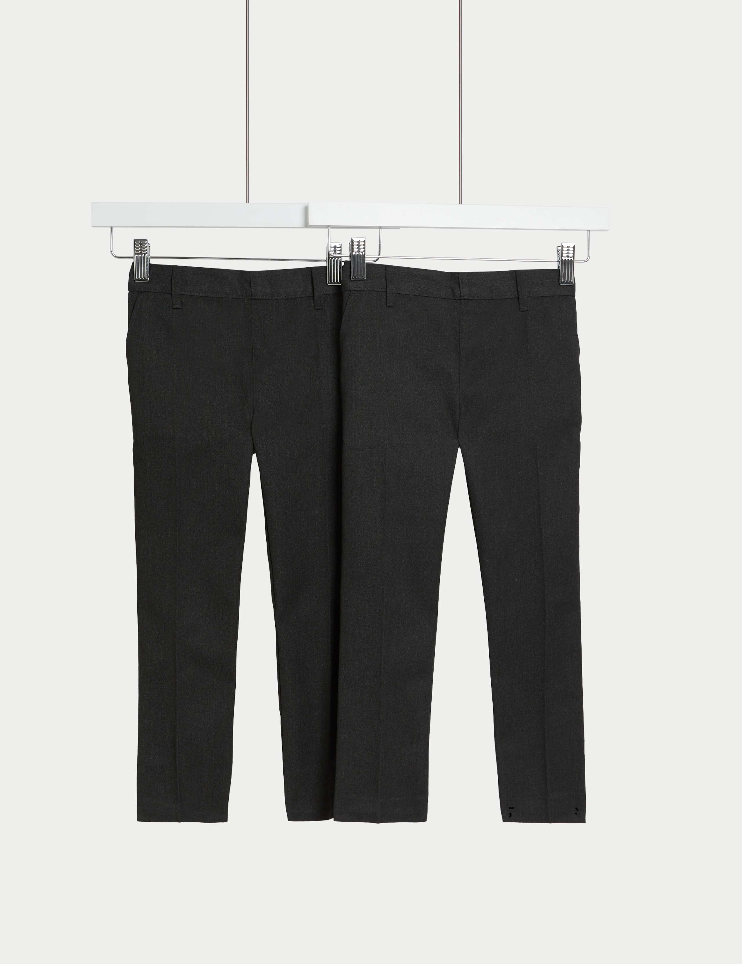 2pk Boys' Slim Leg School Trousers (2-18 Yrs)
