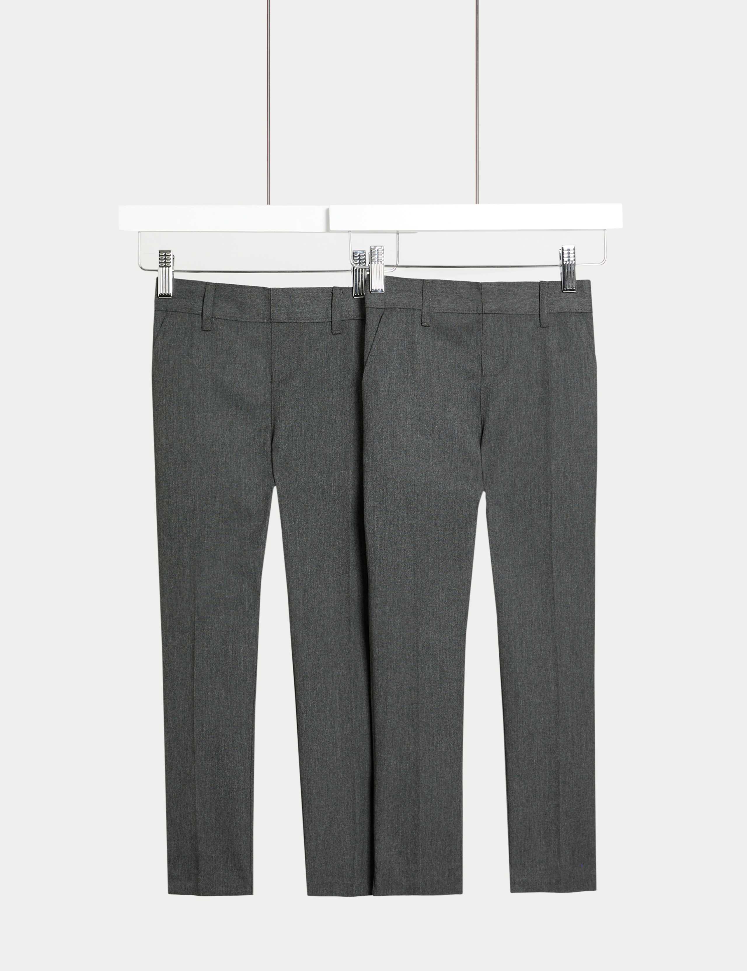 2pk Boys' Skinny Leg School Trousers (2-18 Yrs)