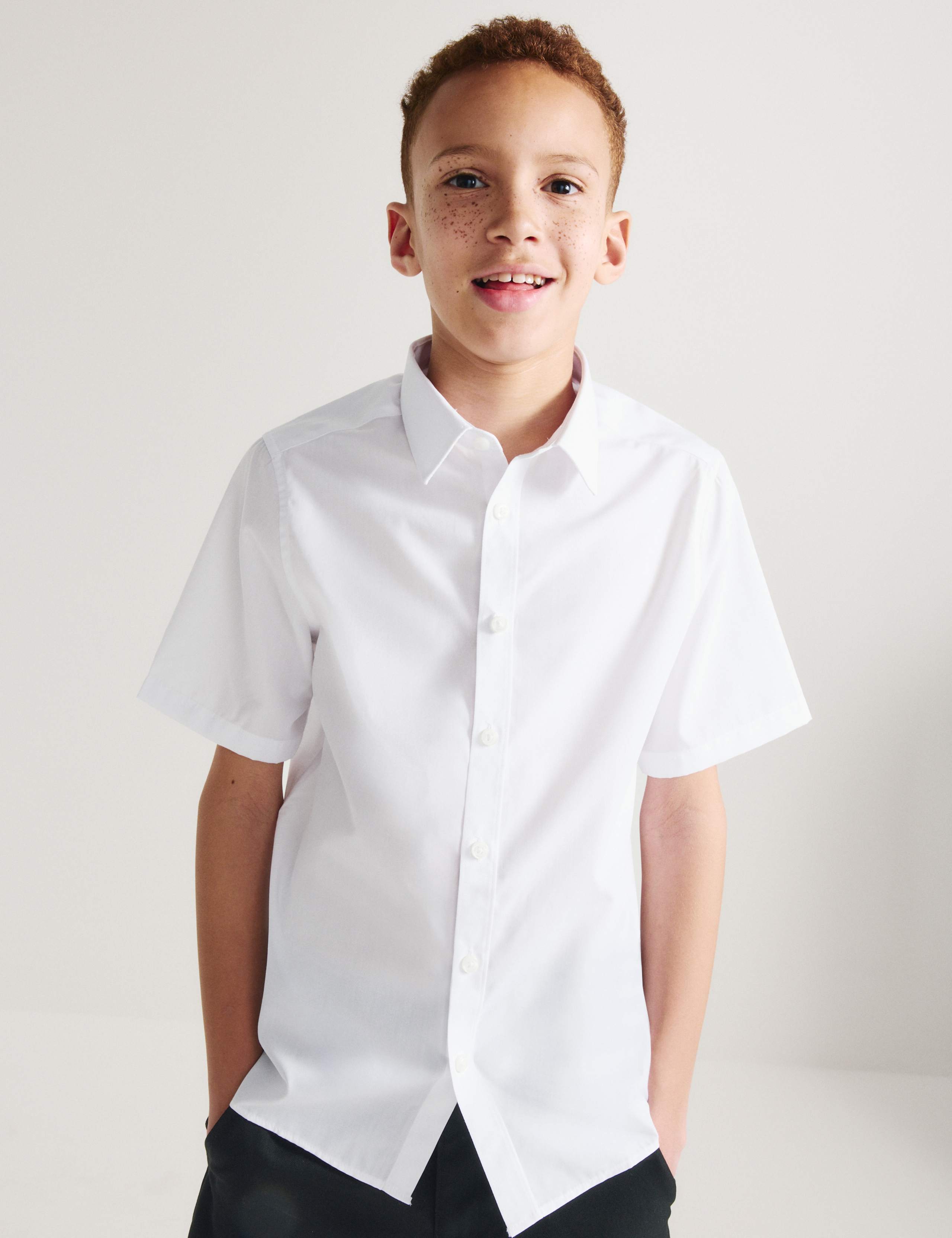 3 Pack Boys' Easy Iron School Shirts (2-16 Yrs)