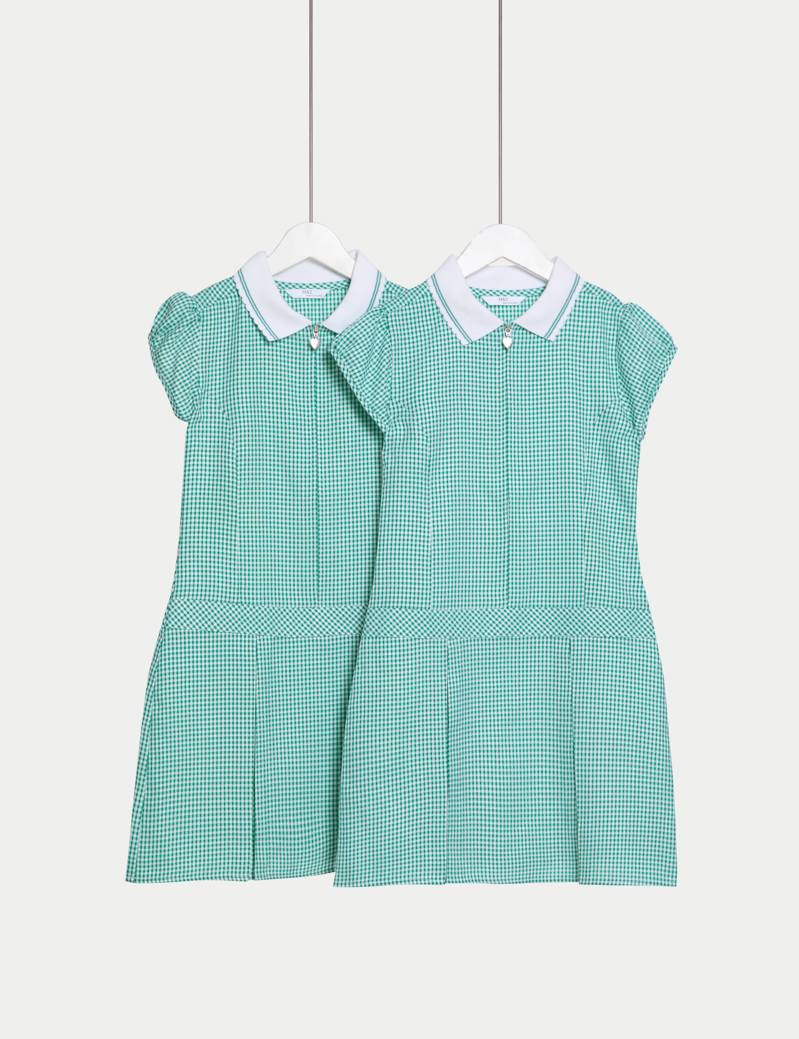 2pk Girls' Cotton Rich Gingham School Dress (2-14 Yrs)
