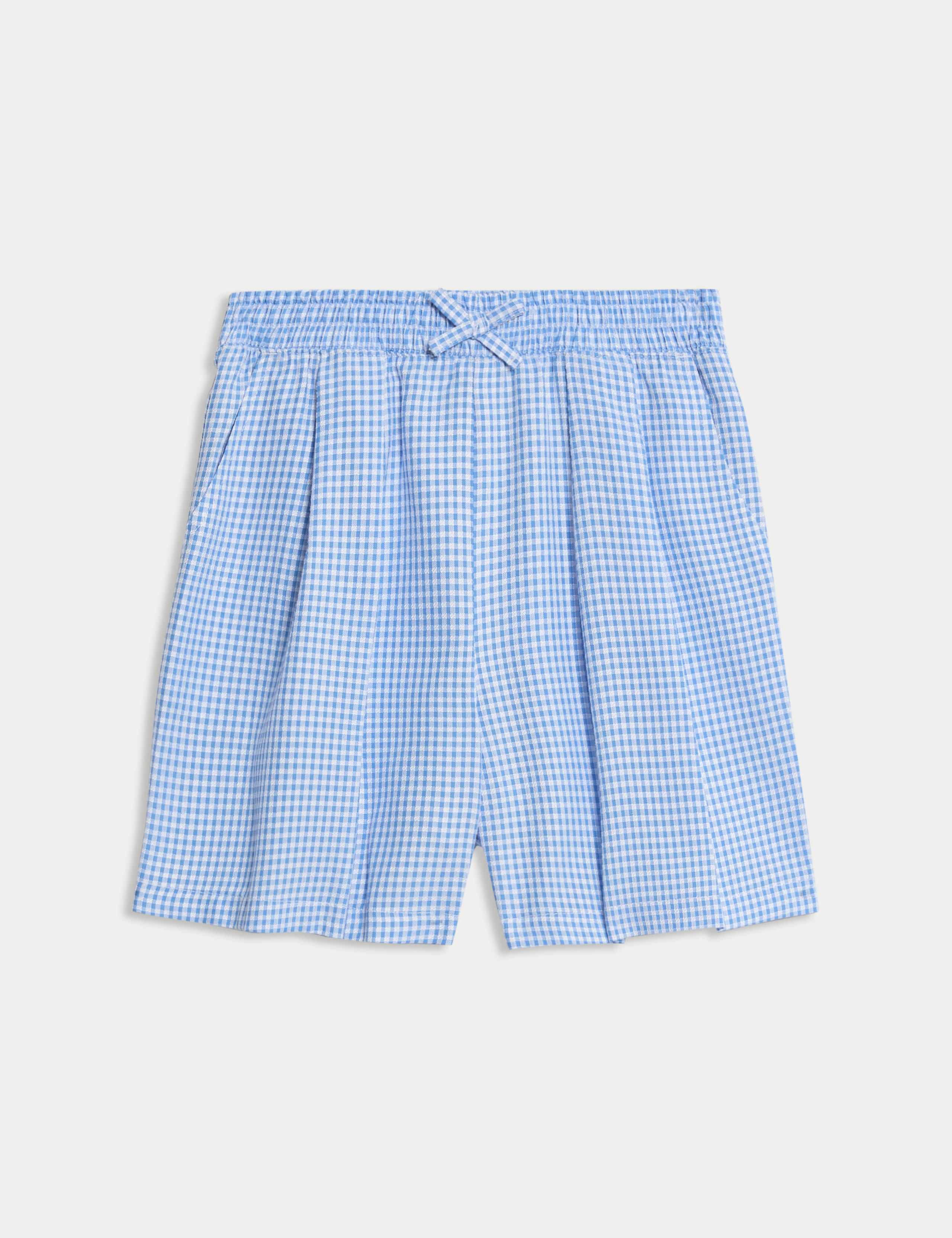 Girls' Gingham School Shorts (3-14 Yrs)
