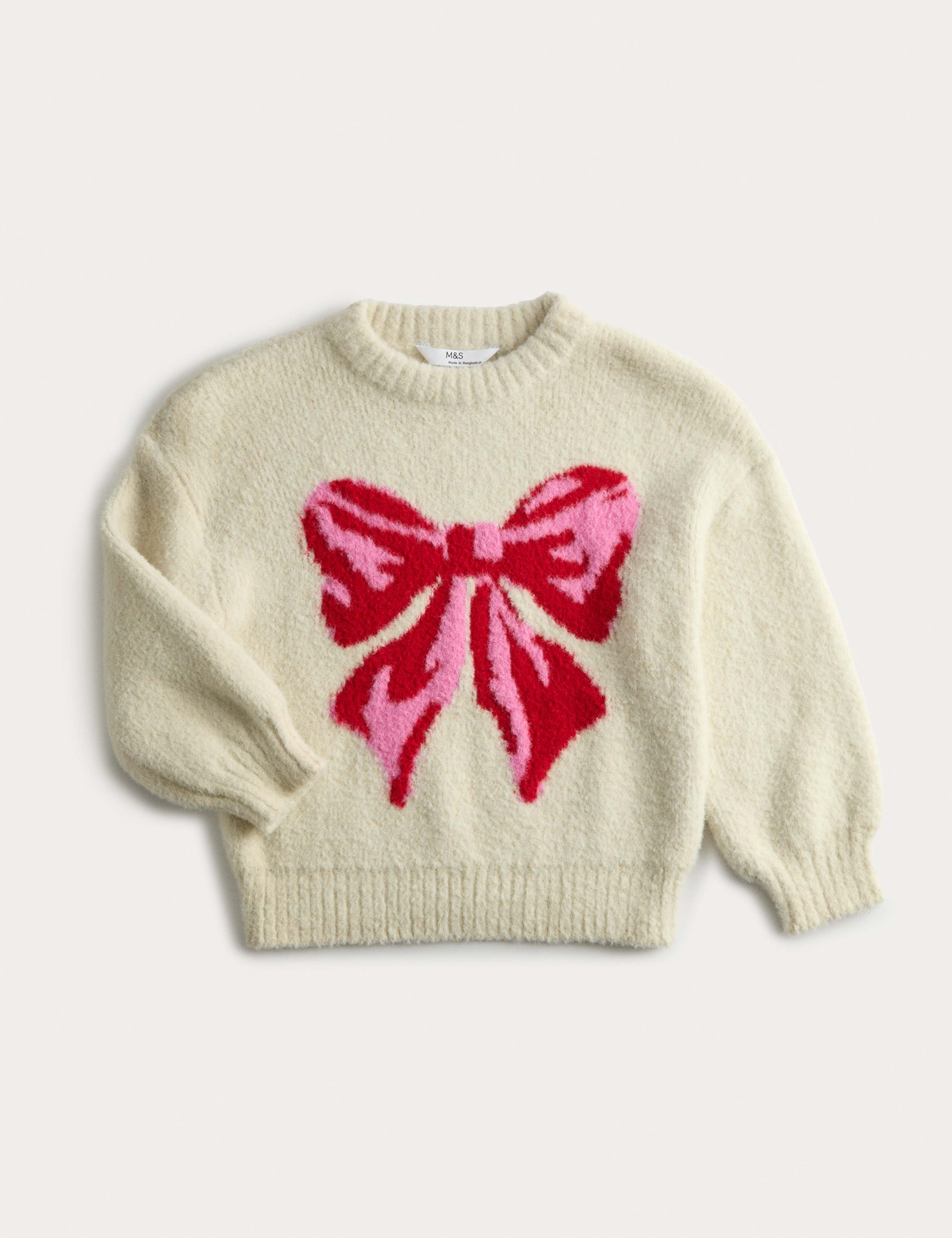 Fluffy Bow Jumper (1-8 Yrs)