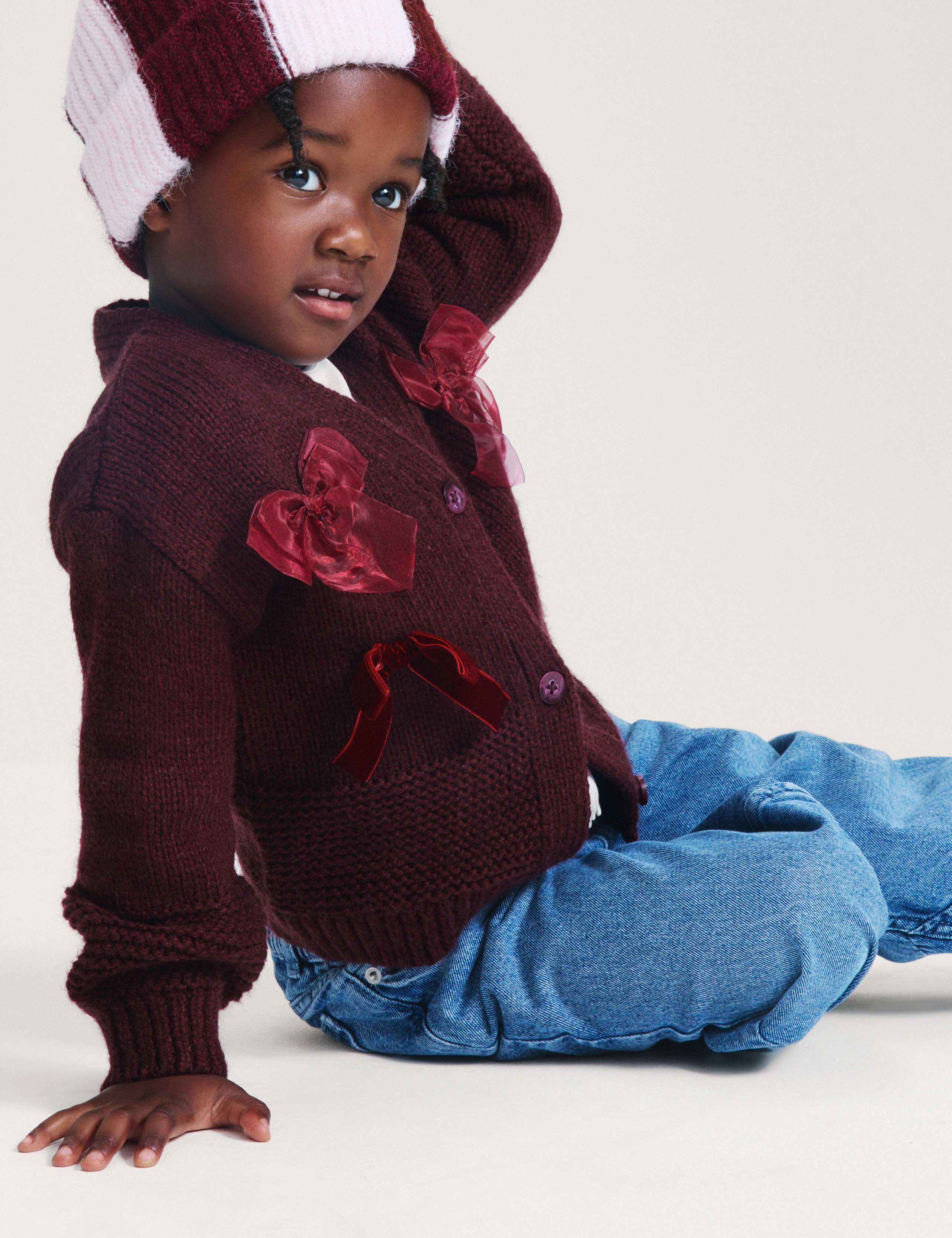 Applique Bow Cardigan