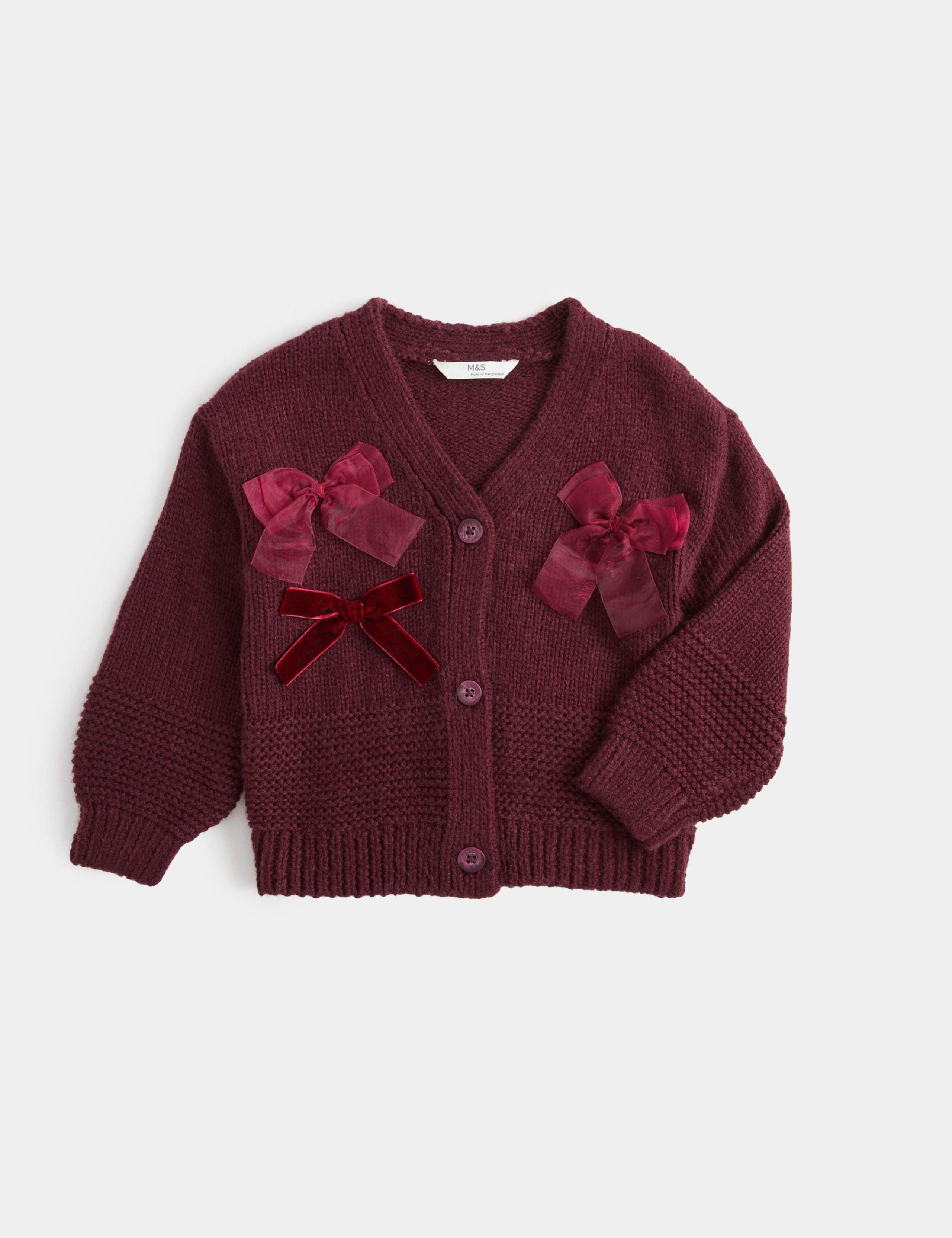 Applique Bow Cardigan