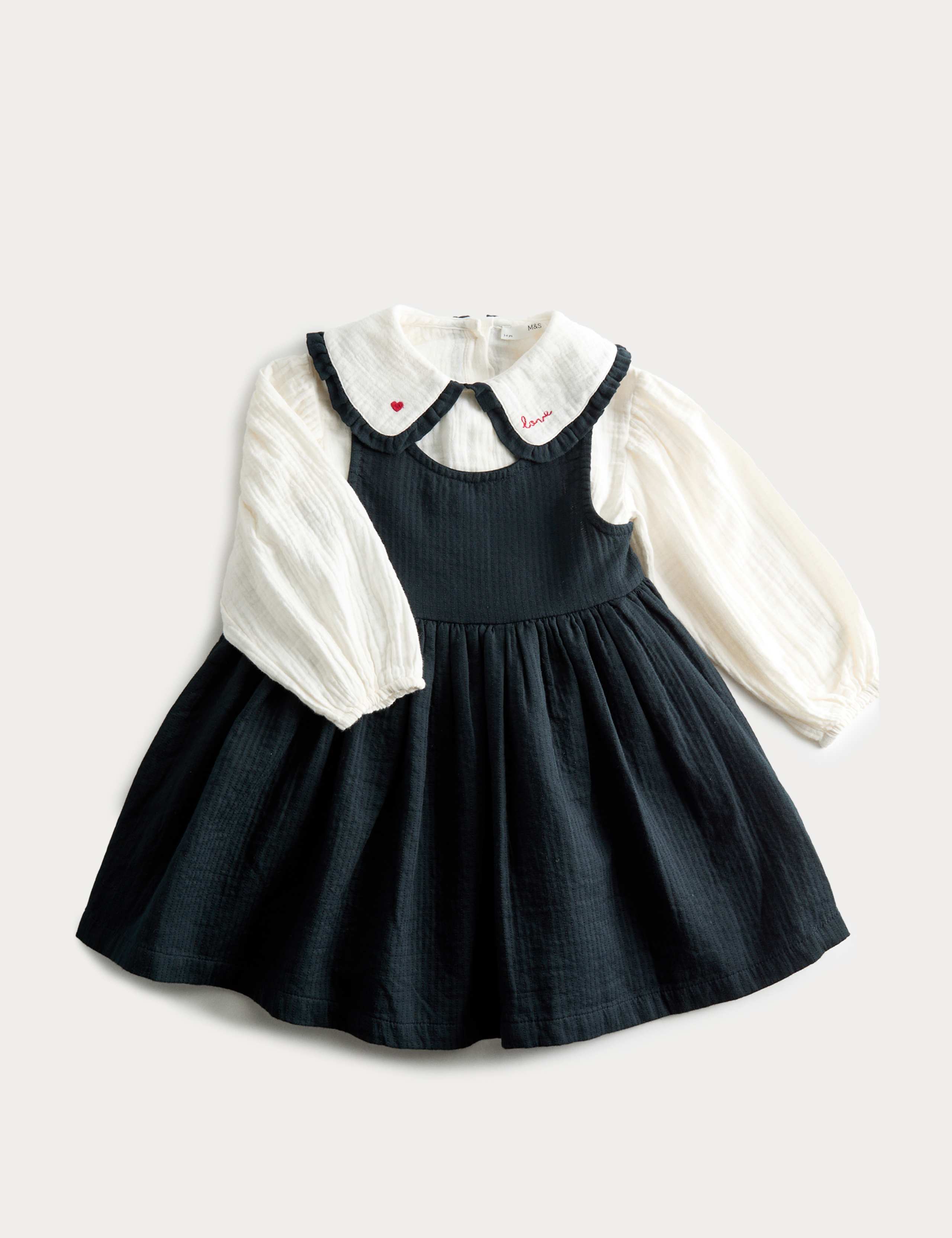 2pc Pinafore & Shirt Outfit (2-10 Yrs)