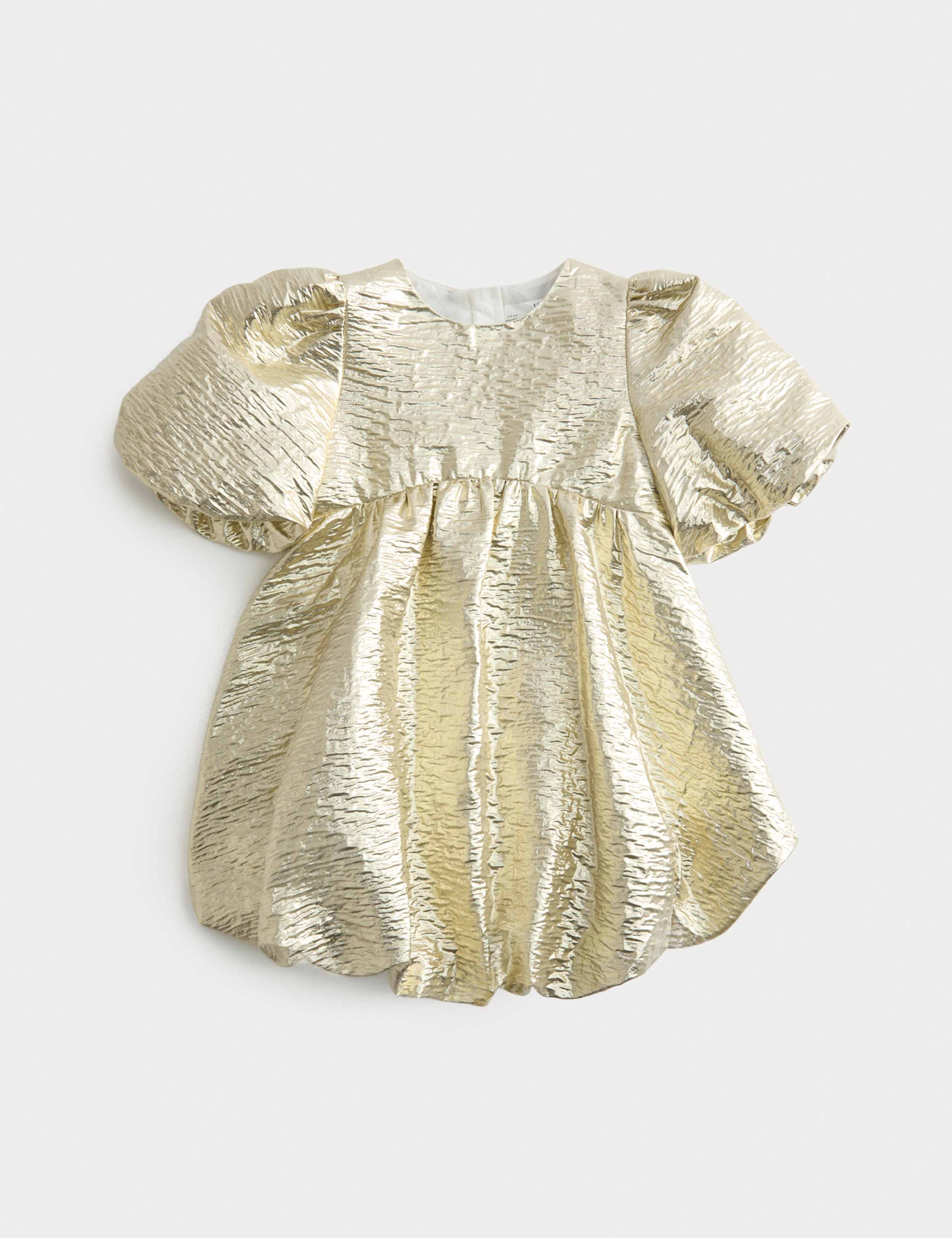 Cotton Blend Jacquard Puffball Dress (2-10 Yrs)