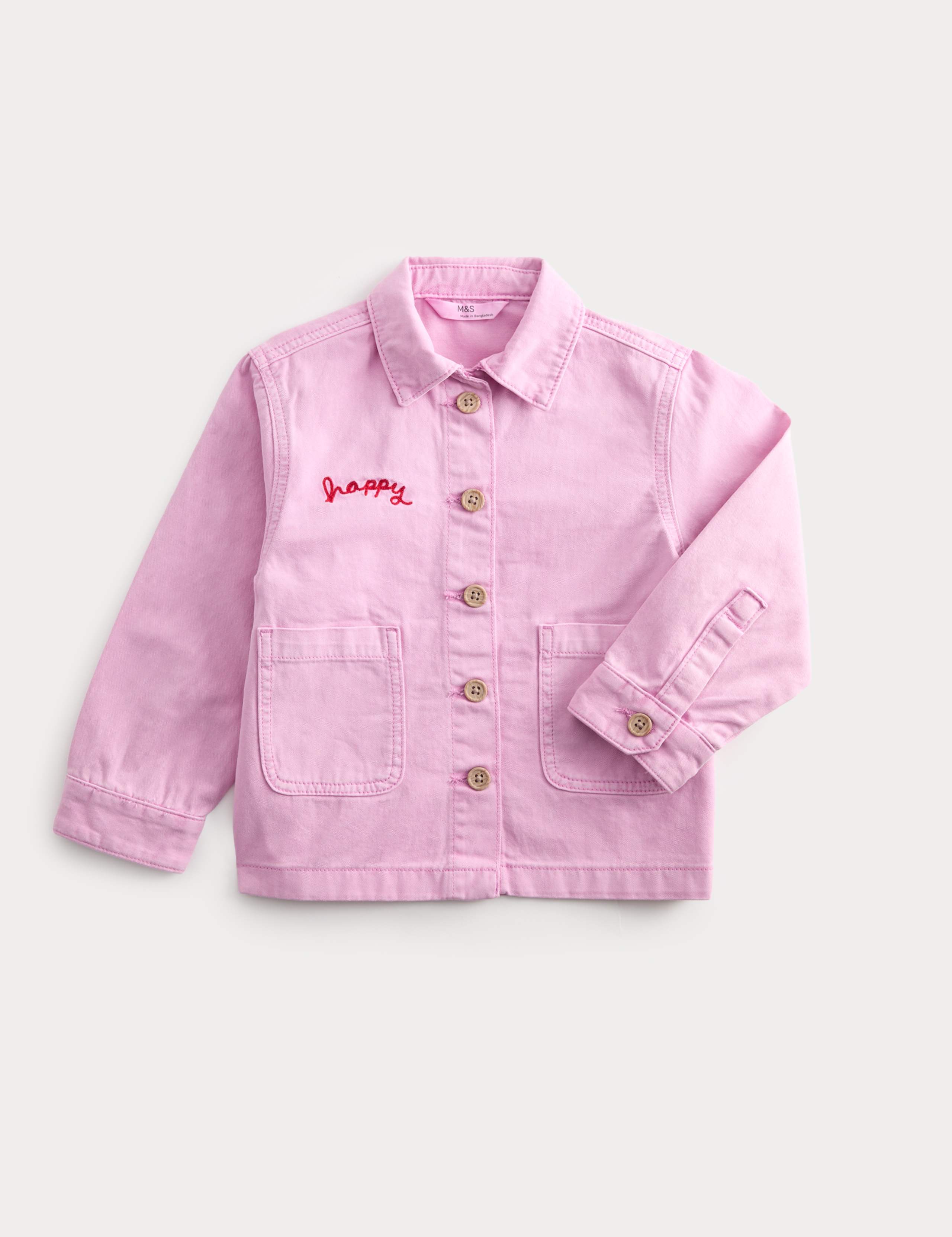 Happy Embroidered Denim Jacket (2-10 Yrs)