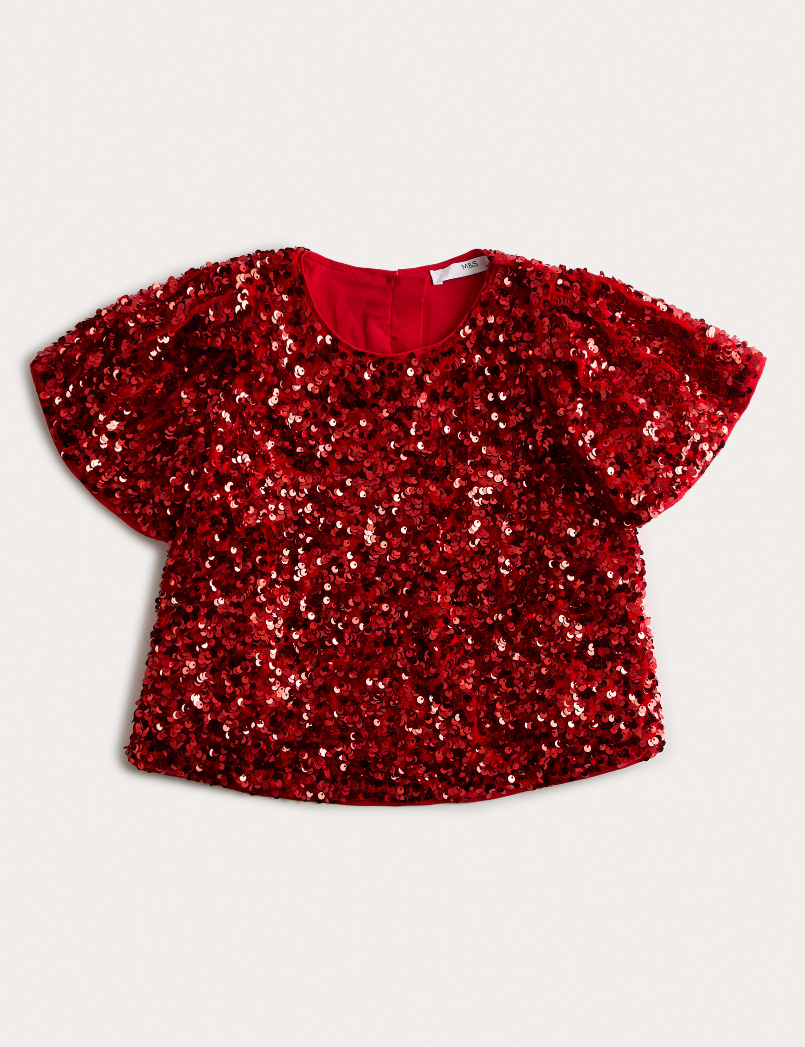 Sequin Flutter Sleeve Top (2-10 Yrs)