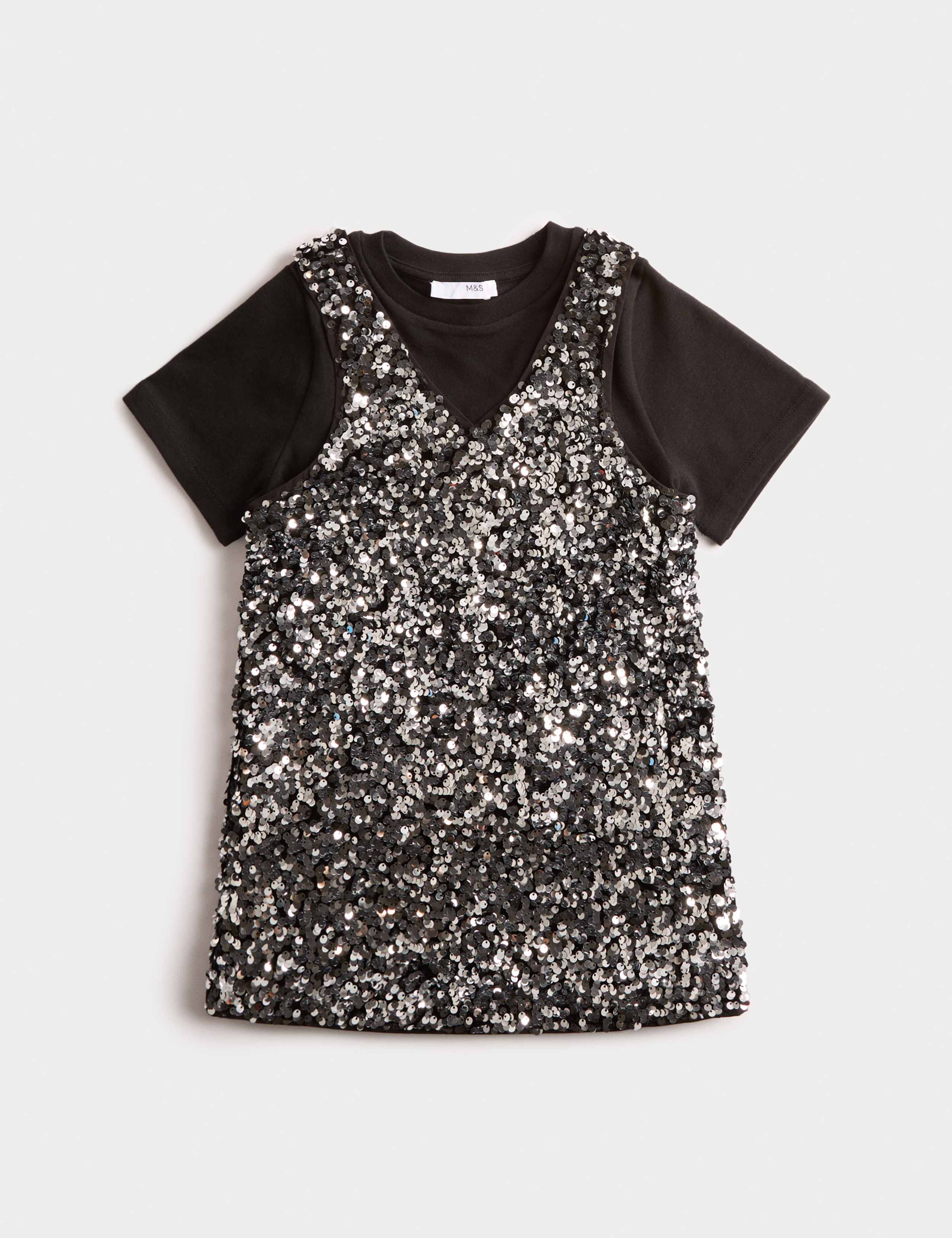 2pc Sequin Pinny Outfit (2-10 Yrs)