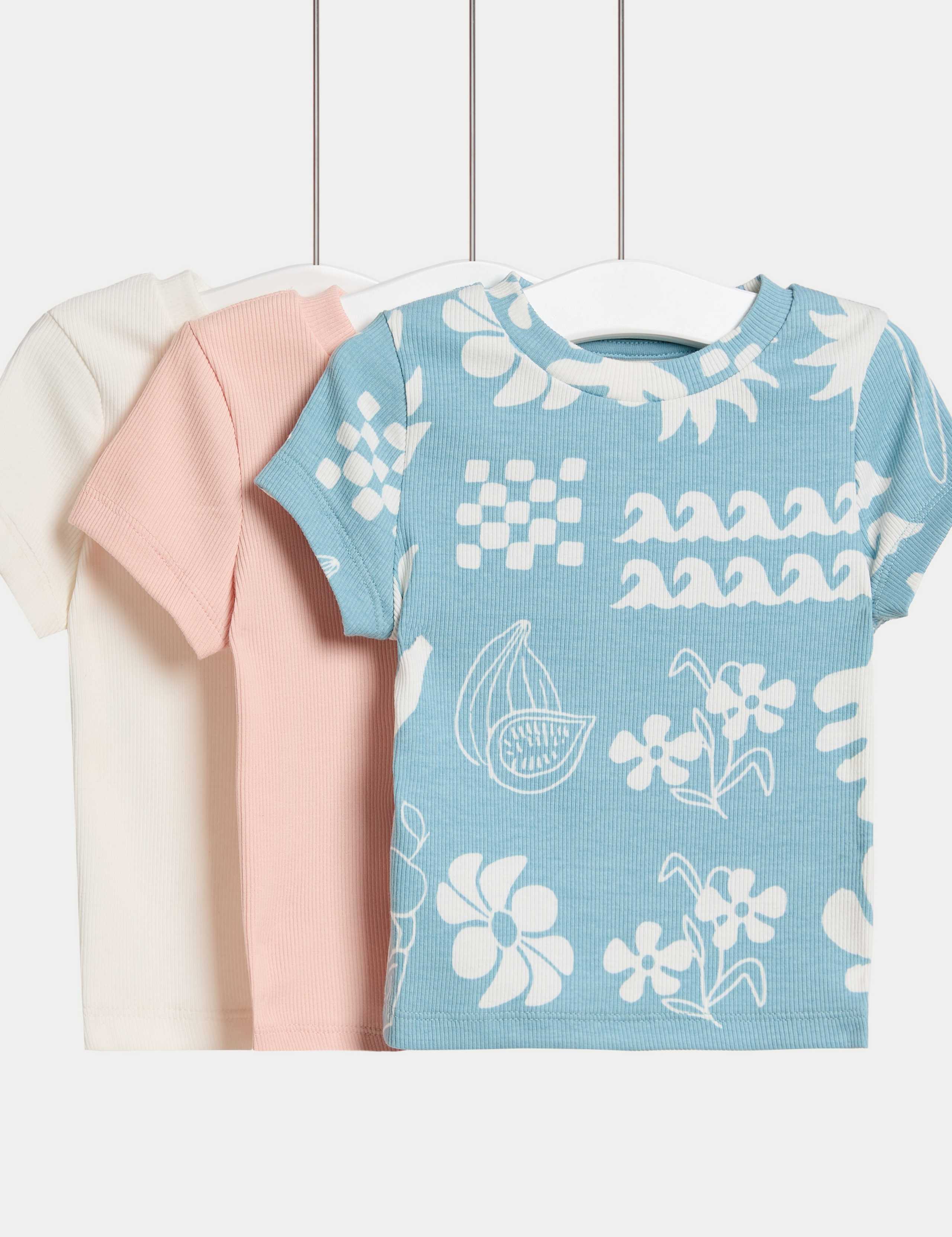 3pk Cotton Rich T-Shirts (2-8 Yrs)