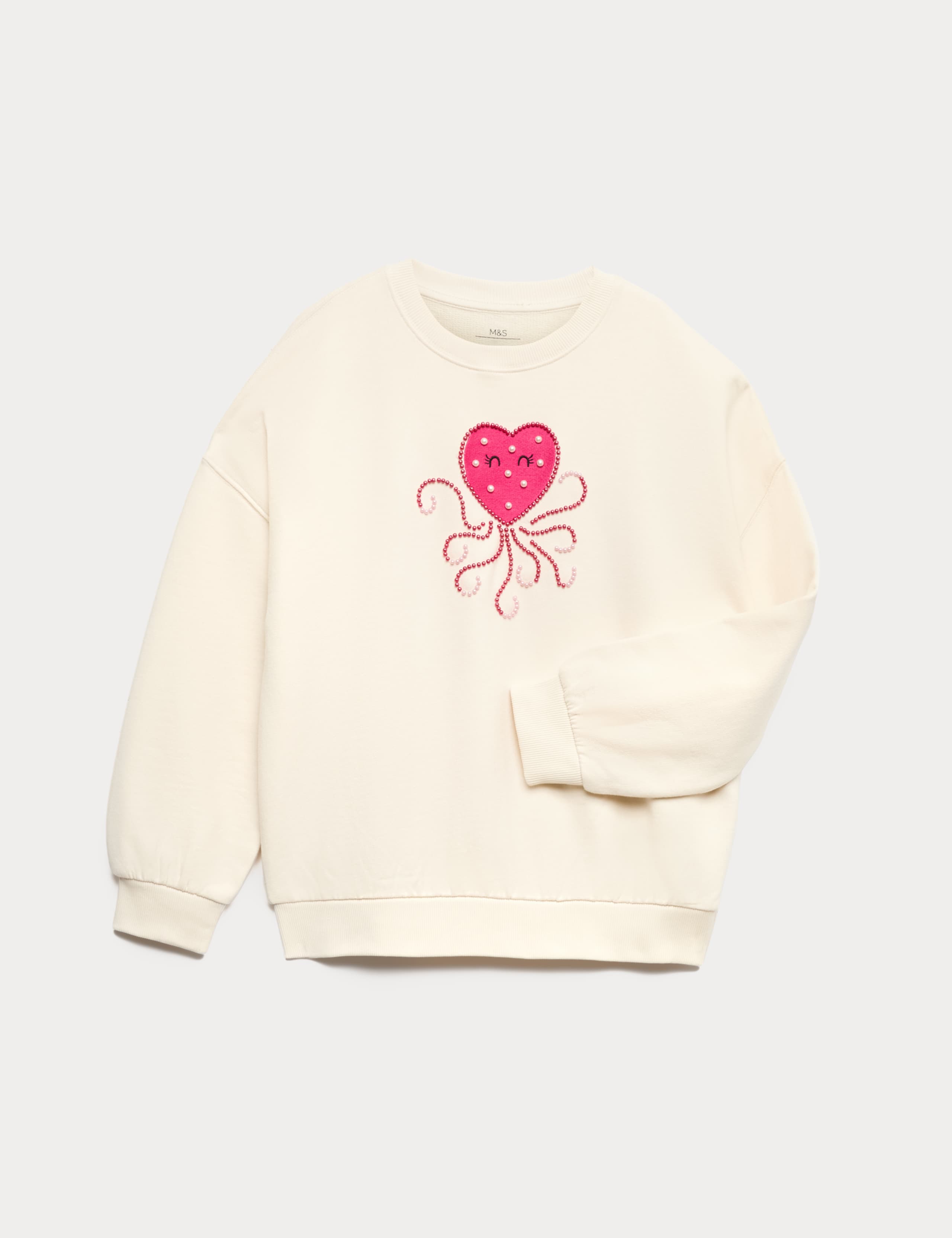 Cotton Rich Heart Squid Sweatshirt (4-10 Yrs)