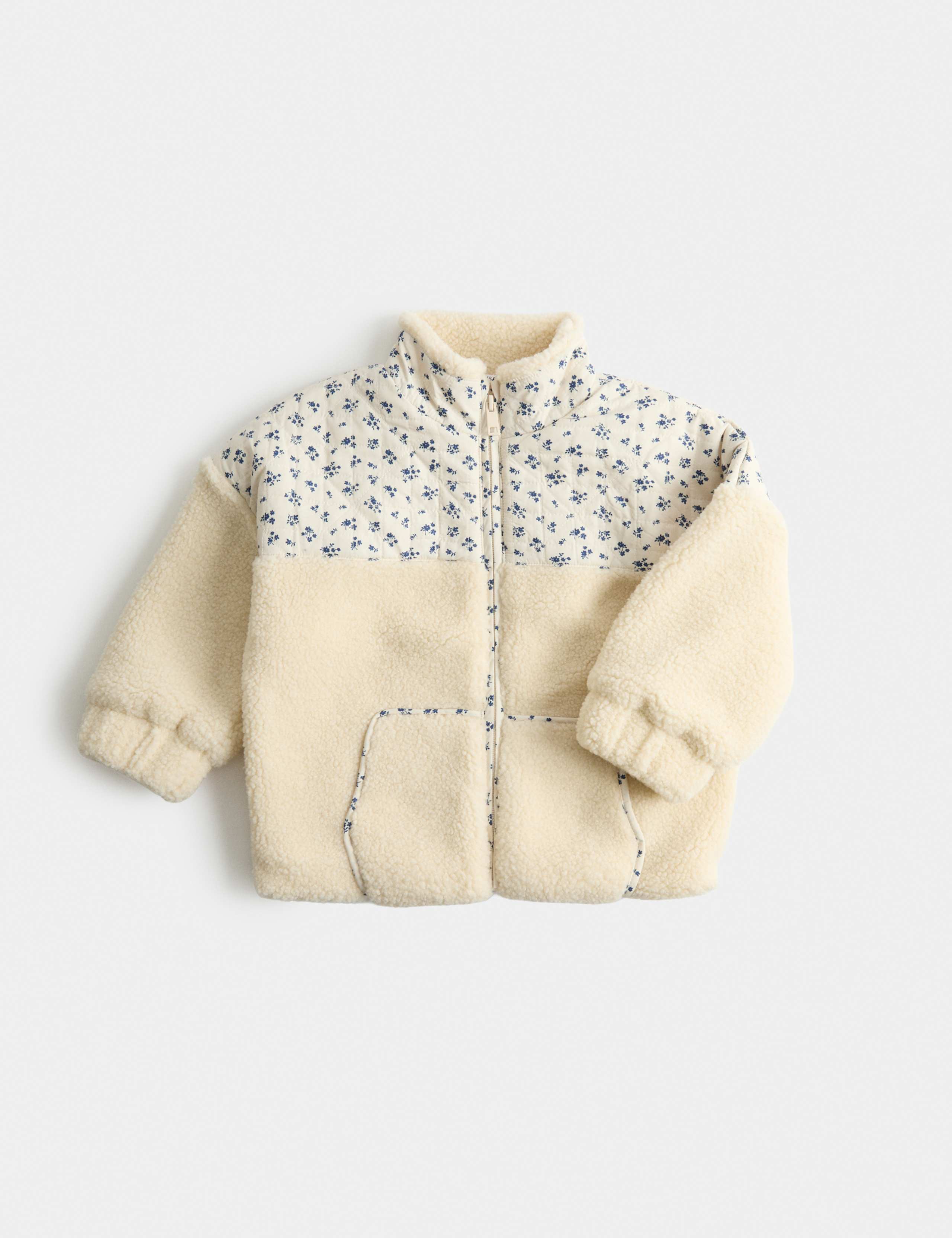 Floral Borg Jacket (2-8 Yrs)