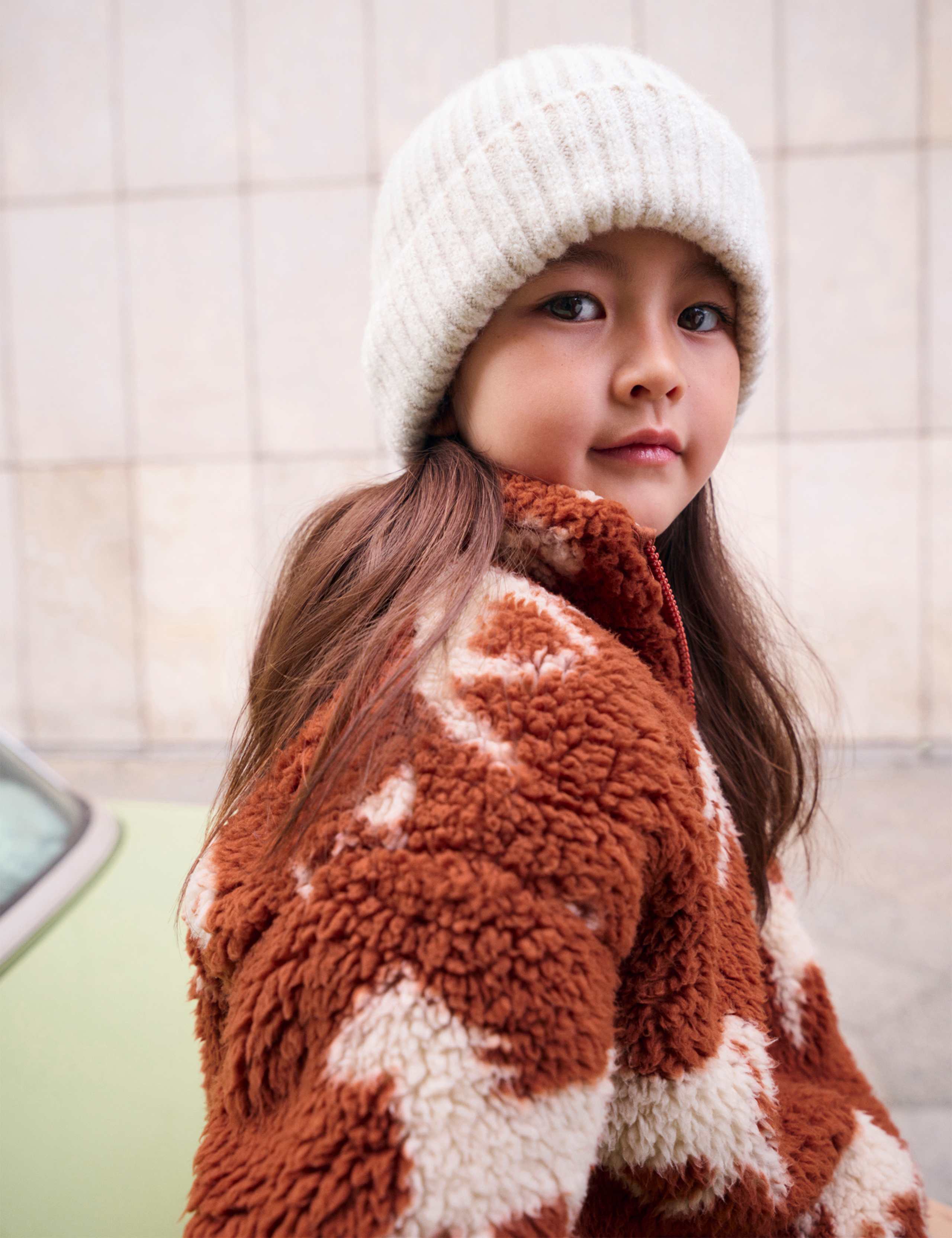 Horse Print Borg Jacket (2-10 Yrs)