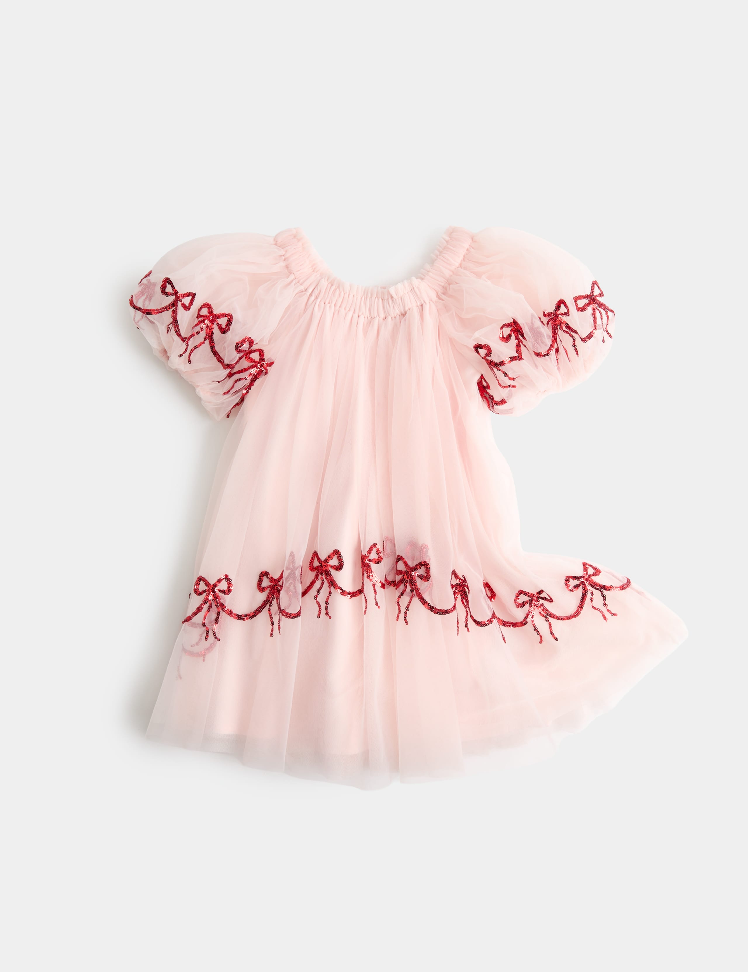 Bow Mesh Dress (2-10 Yrs)