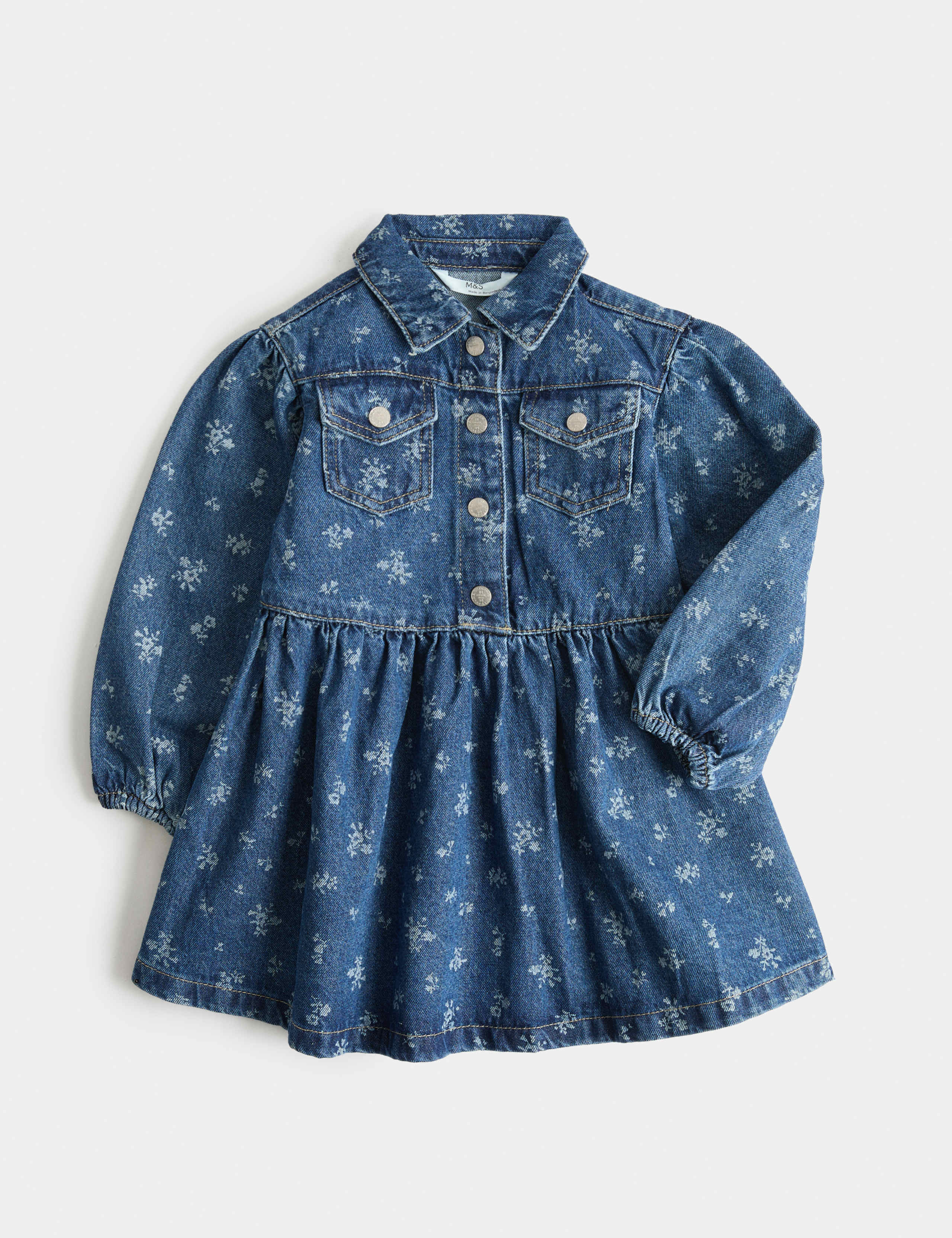 Denim Floral Dress (2-10 Yrs)