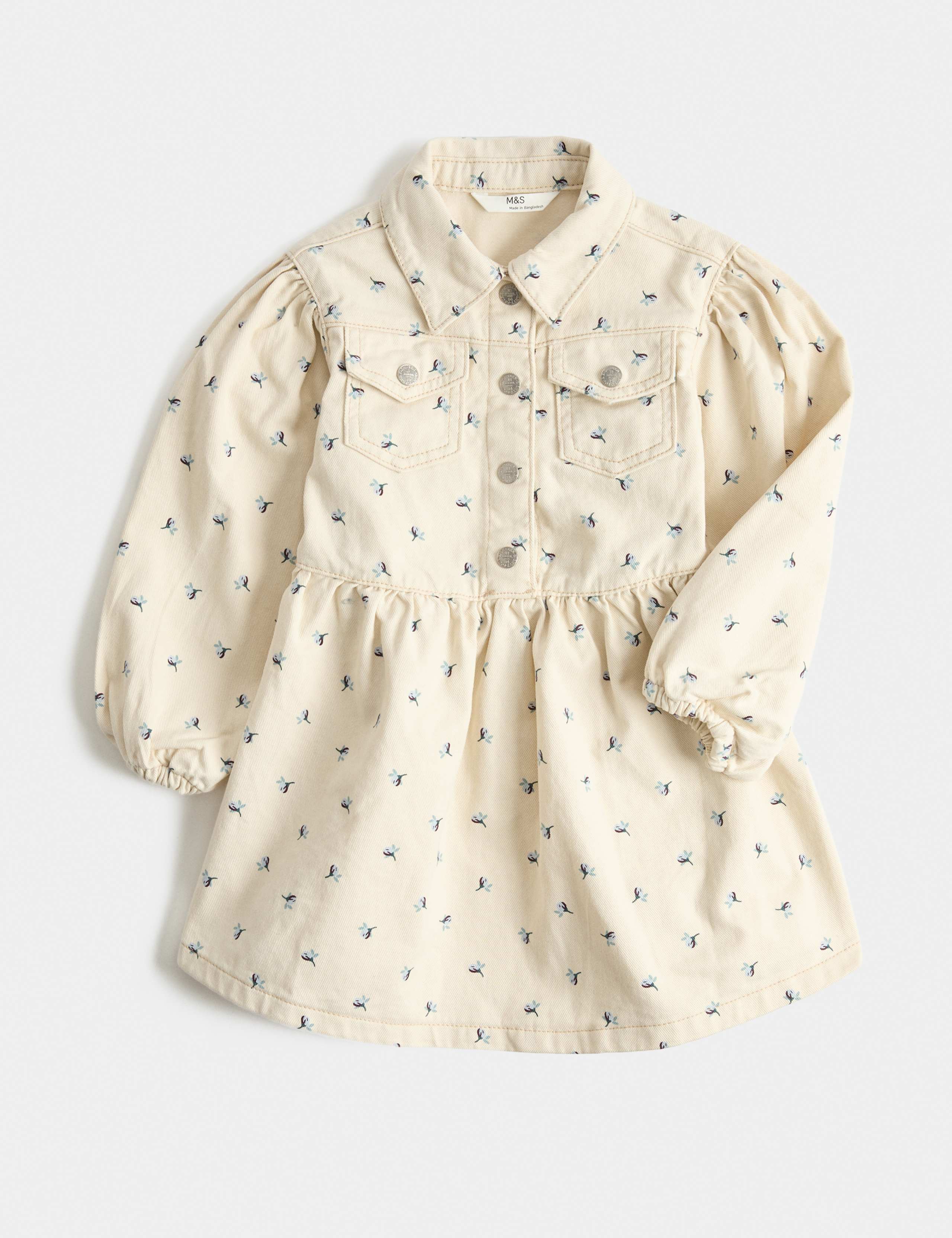 Denim Floral Dress (2-10 Yrs)