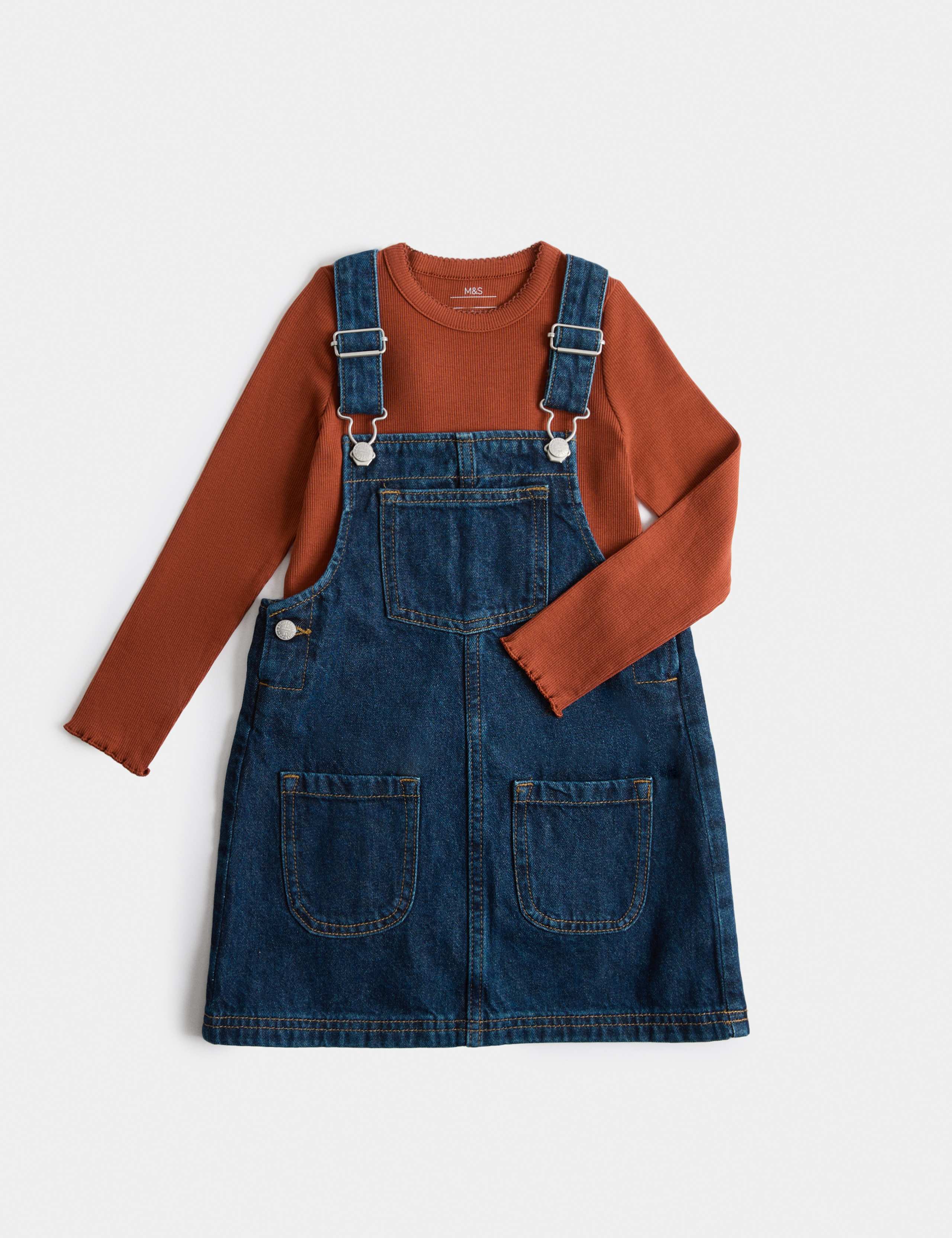 2 Piece Denim Pinafore Outfit (2-10 Yrs)