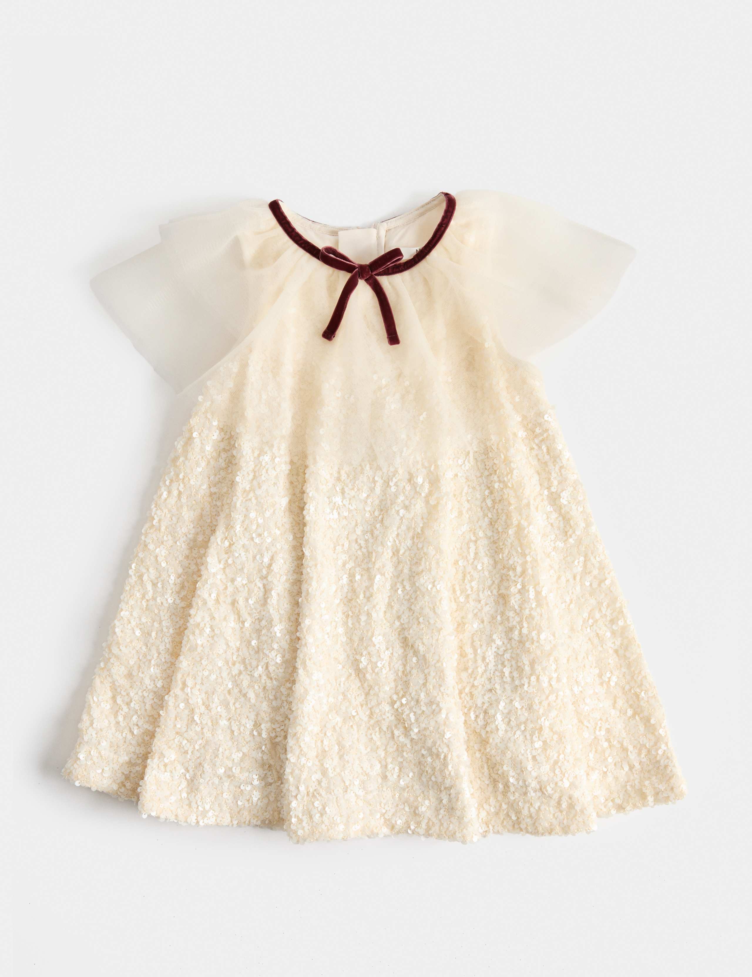 Sequinned Mesh Dress (2-8 Yrs)