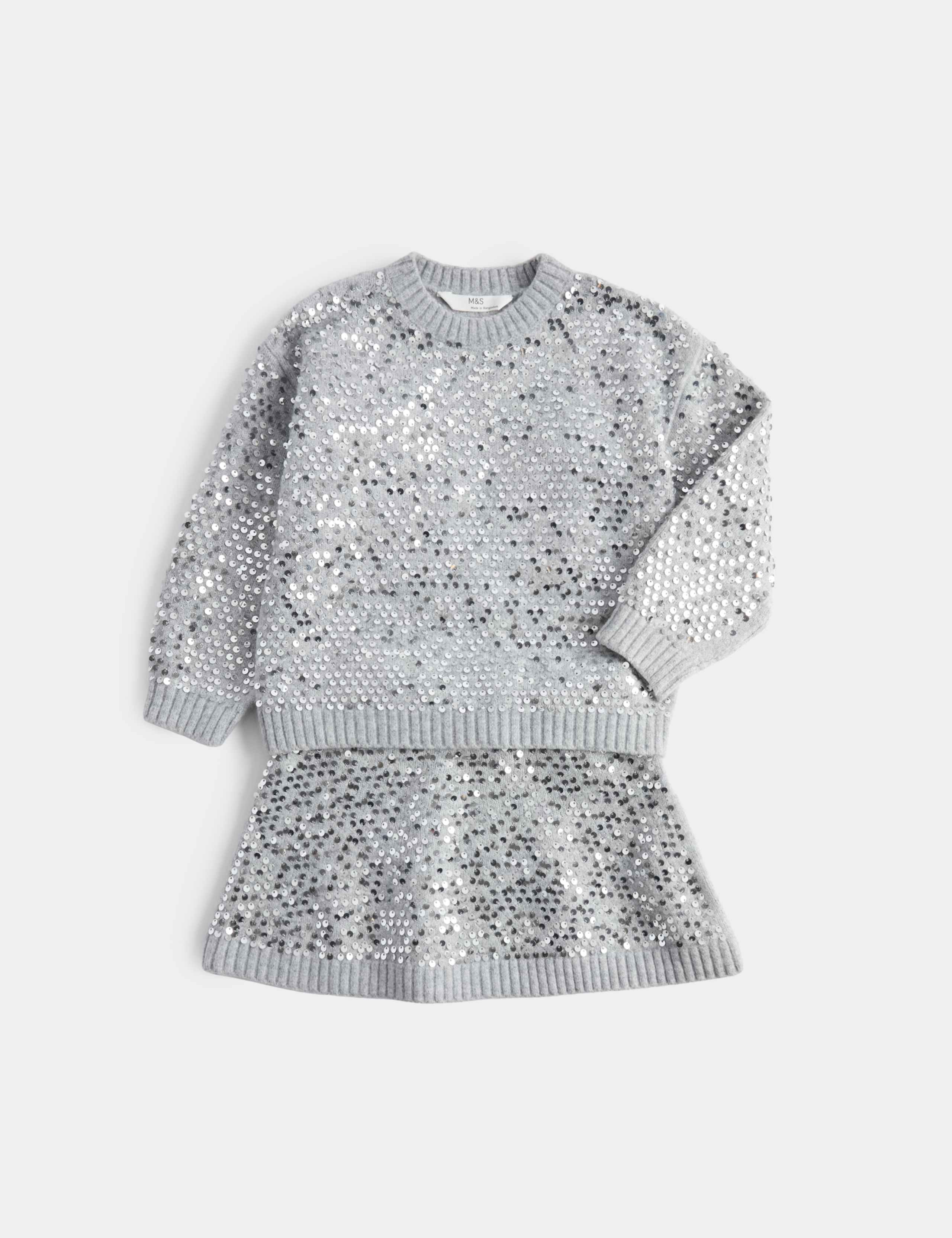 Sequin Knitted Top & Bottom Outfit (2-8 Yrs)