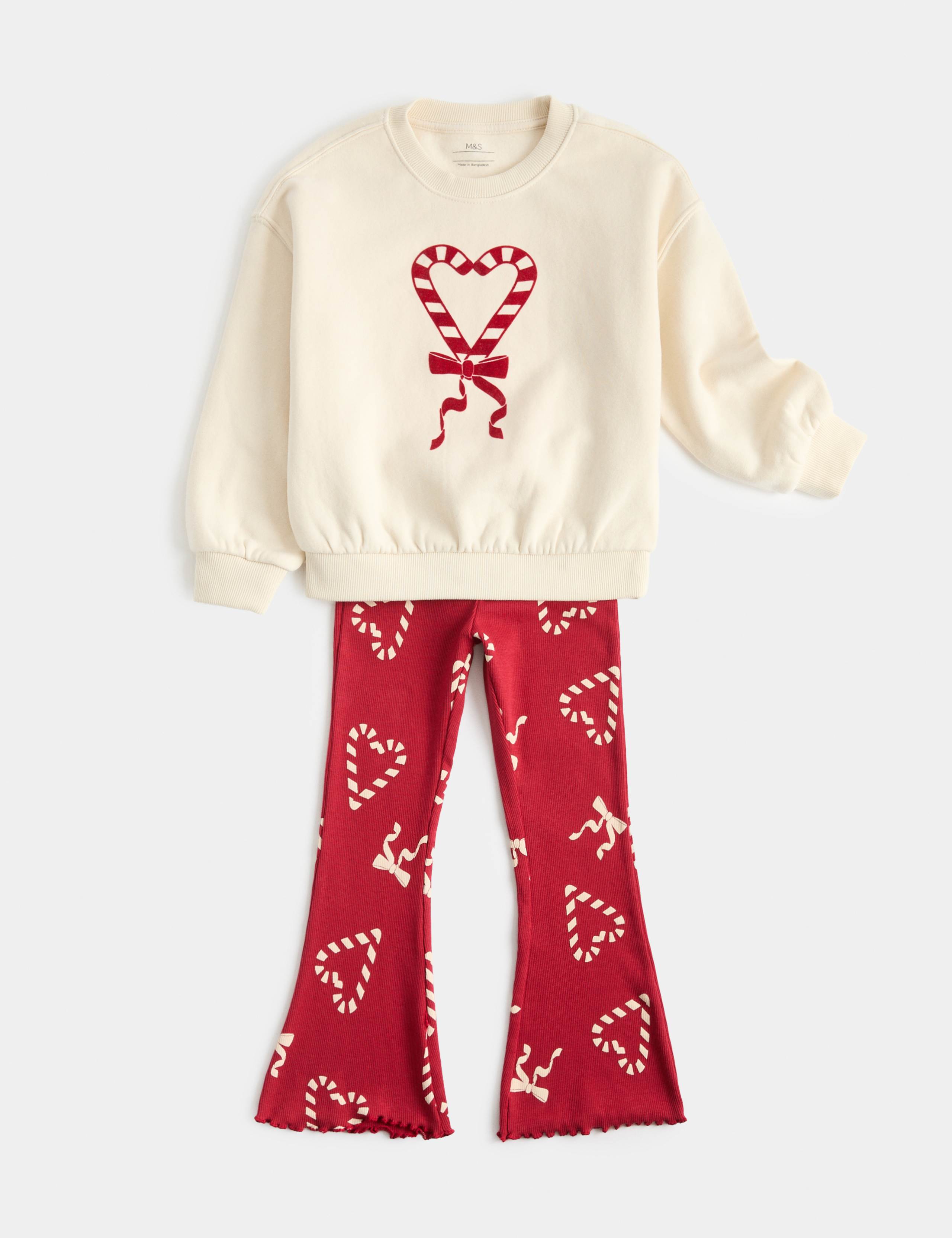 Cotton Rich Christmas Top & Bottom Outfit (2-8 Yrs)