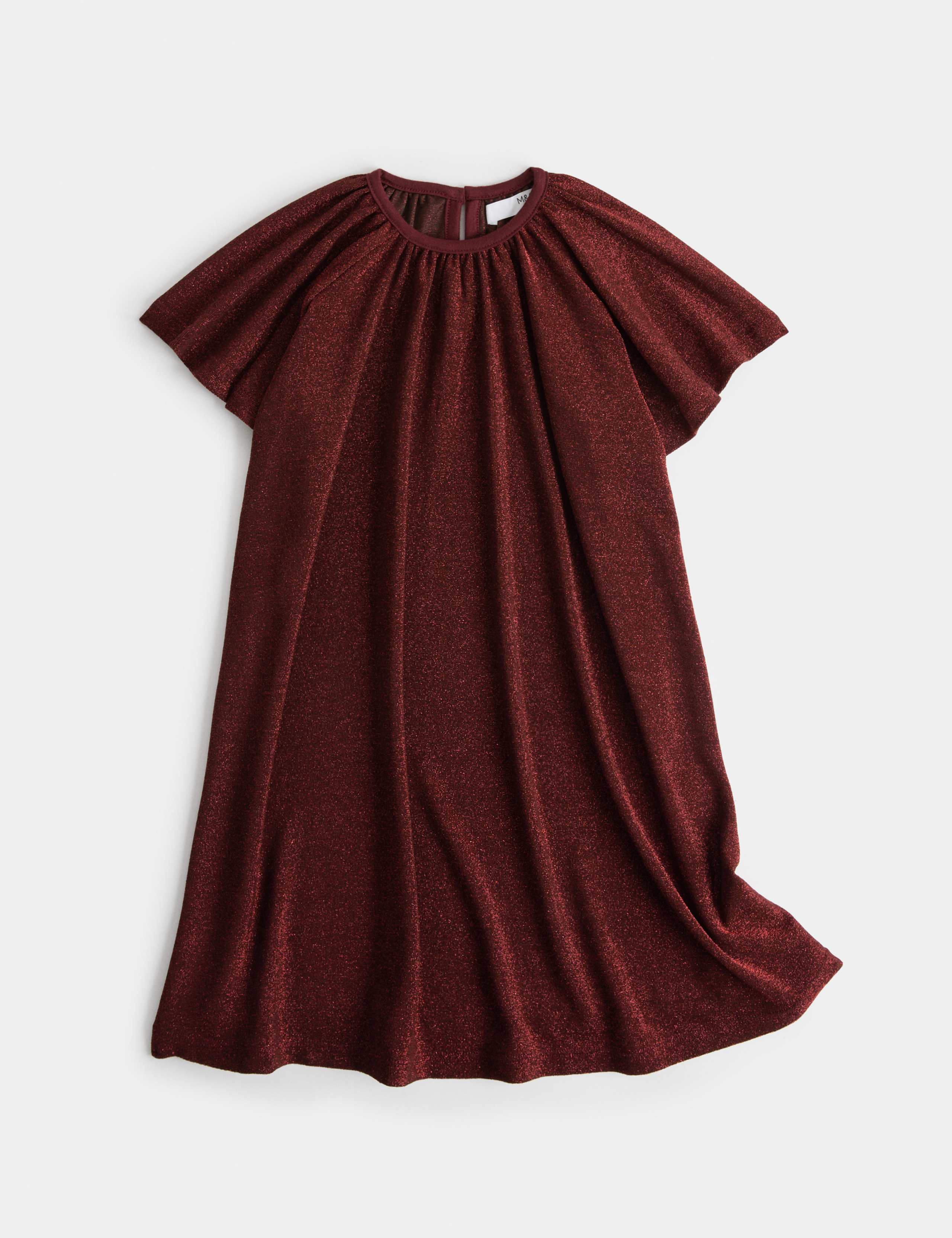 Short Sleeve Sparkly Round Neck Dress (2-8 Yrs)