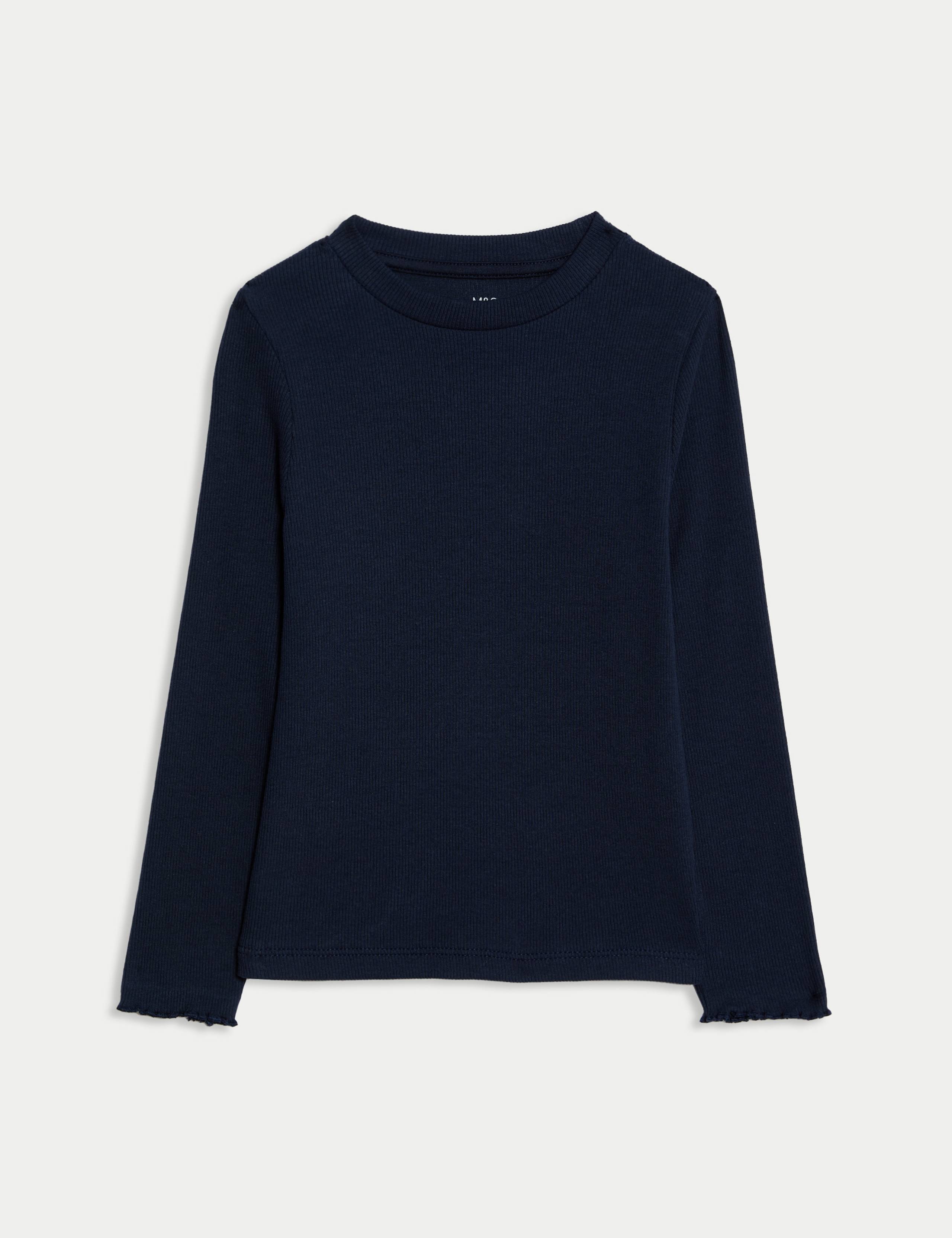 Cotton Rich Ribbed Top (2-8 Yrs)