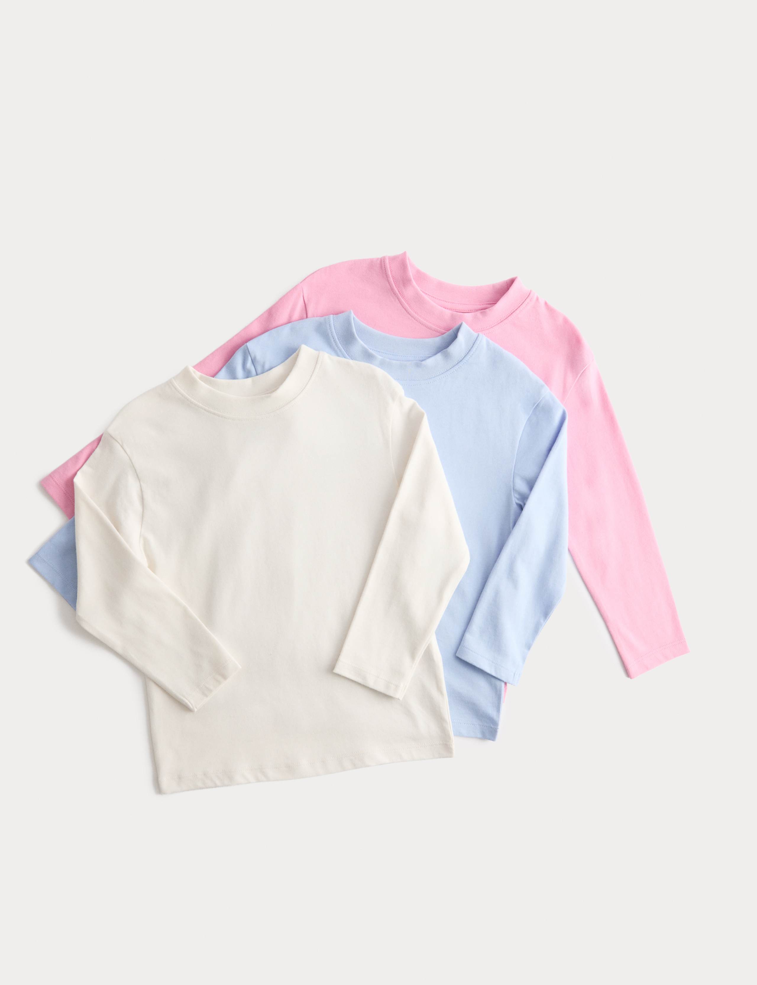 3pk Pure Cotton Tops (2-8 Yrs)