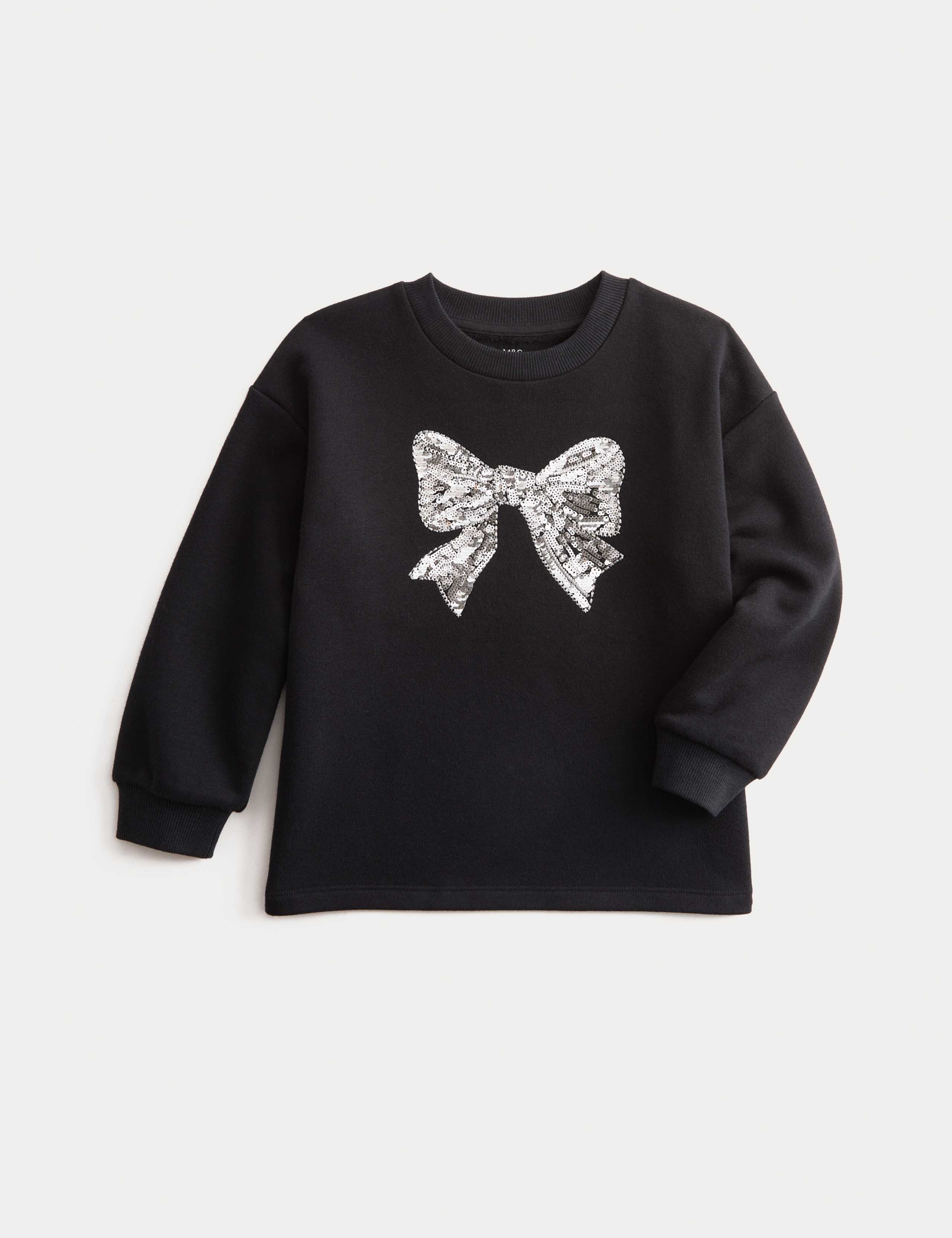 Pure Cotton Sequin Bow Top (2-8 Yrs)