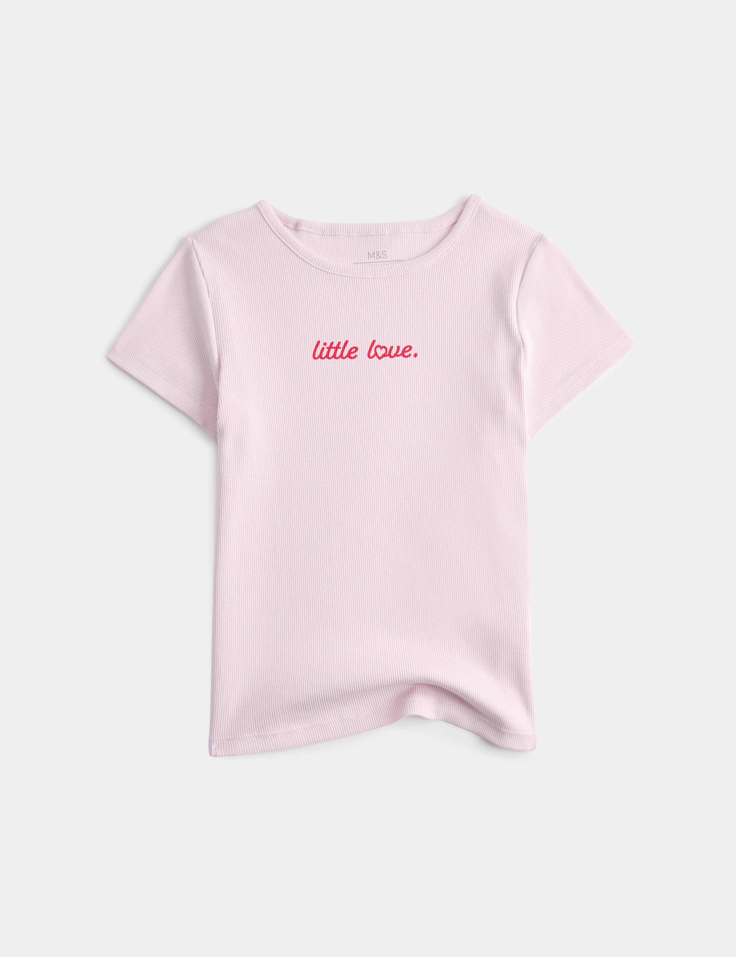 Cotton Rich Little Love Ribbed Top (2-8 Yrs)