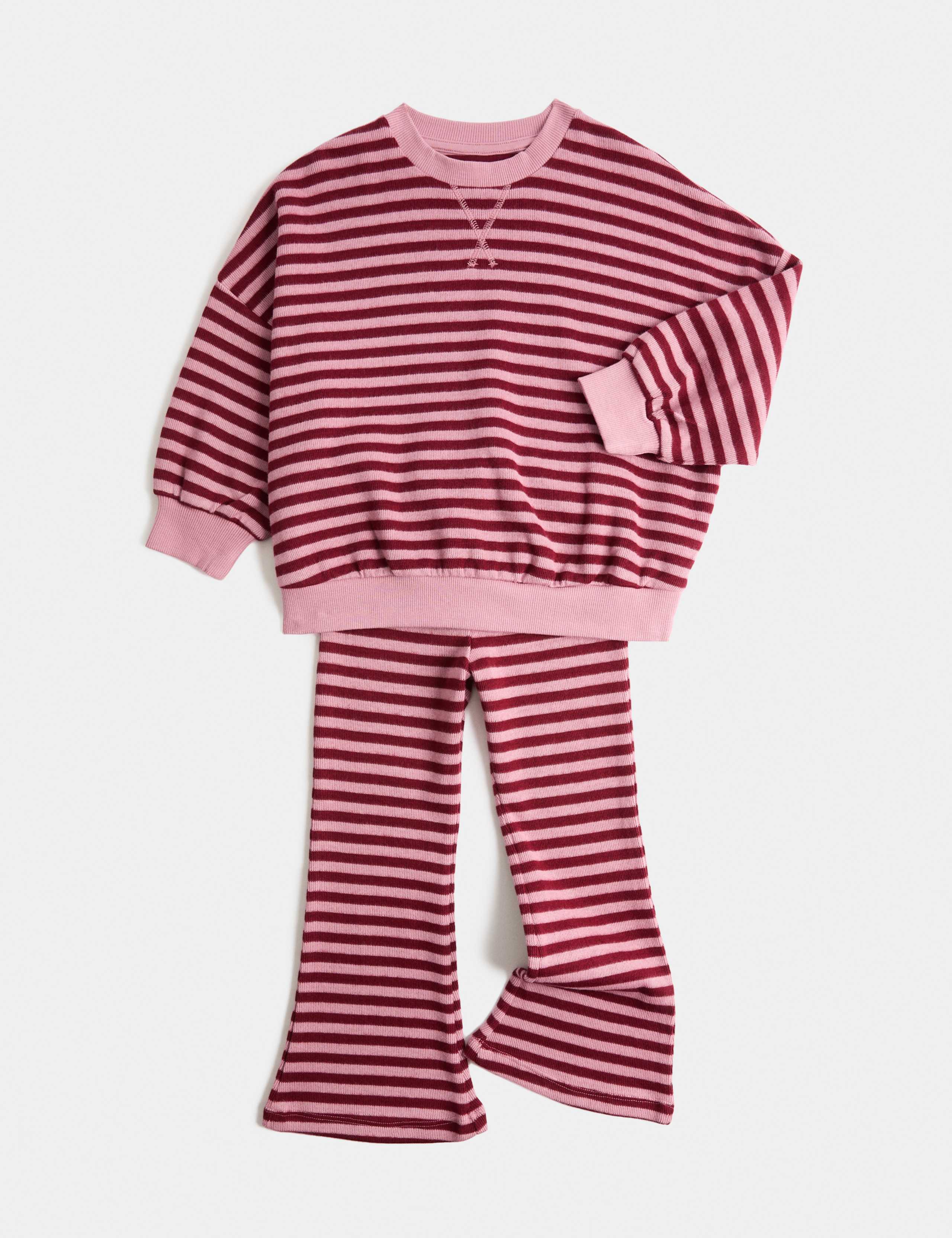 2 Piece Cotton Rich Cosy Striped Outfit (2-8 Yrs)