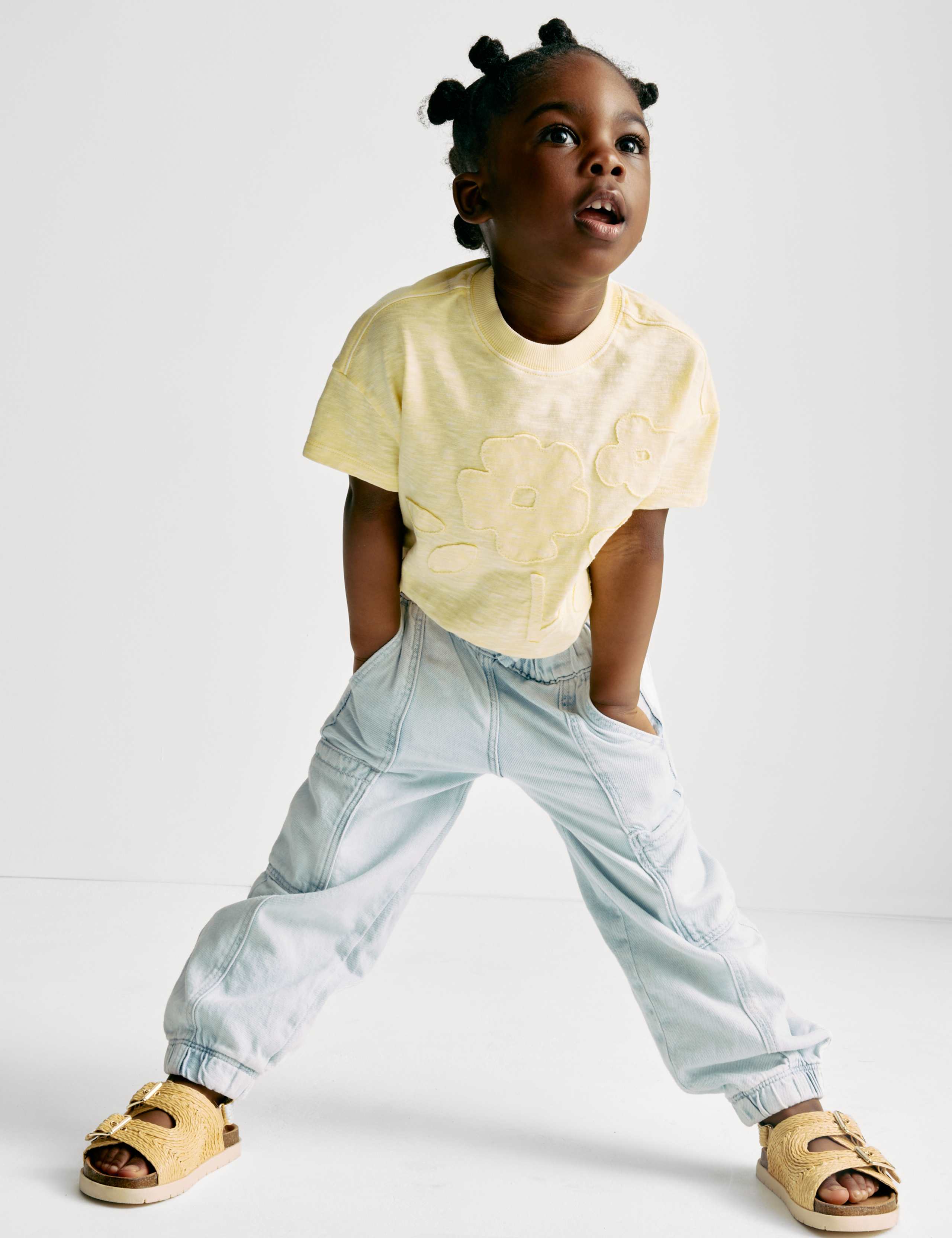 Denim Cuffed Cargo Jeans (2-8 Yrs)