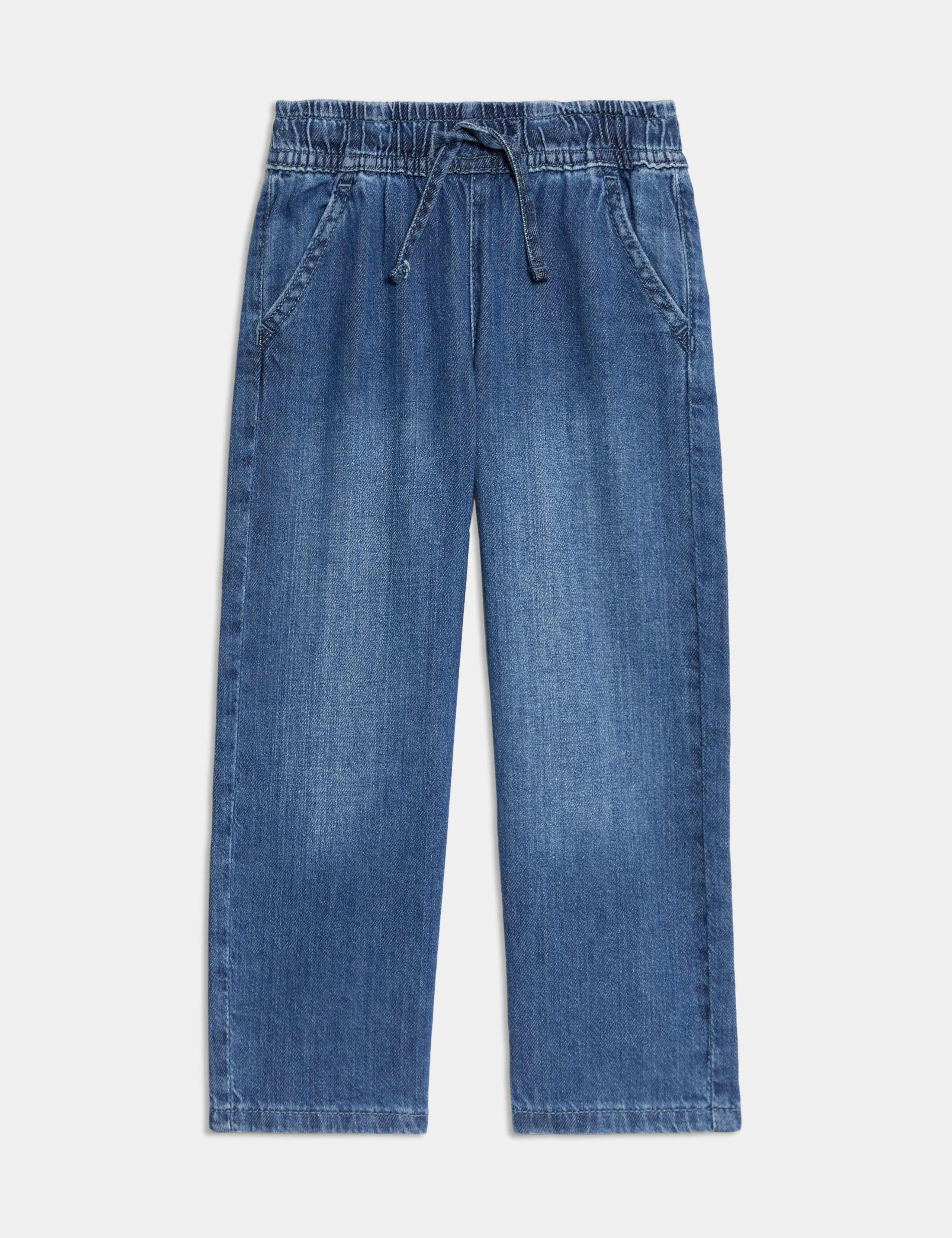 Denim Wide Leg Elasticated Waist Jeans (2-8 Yrs)
