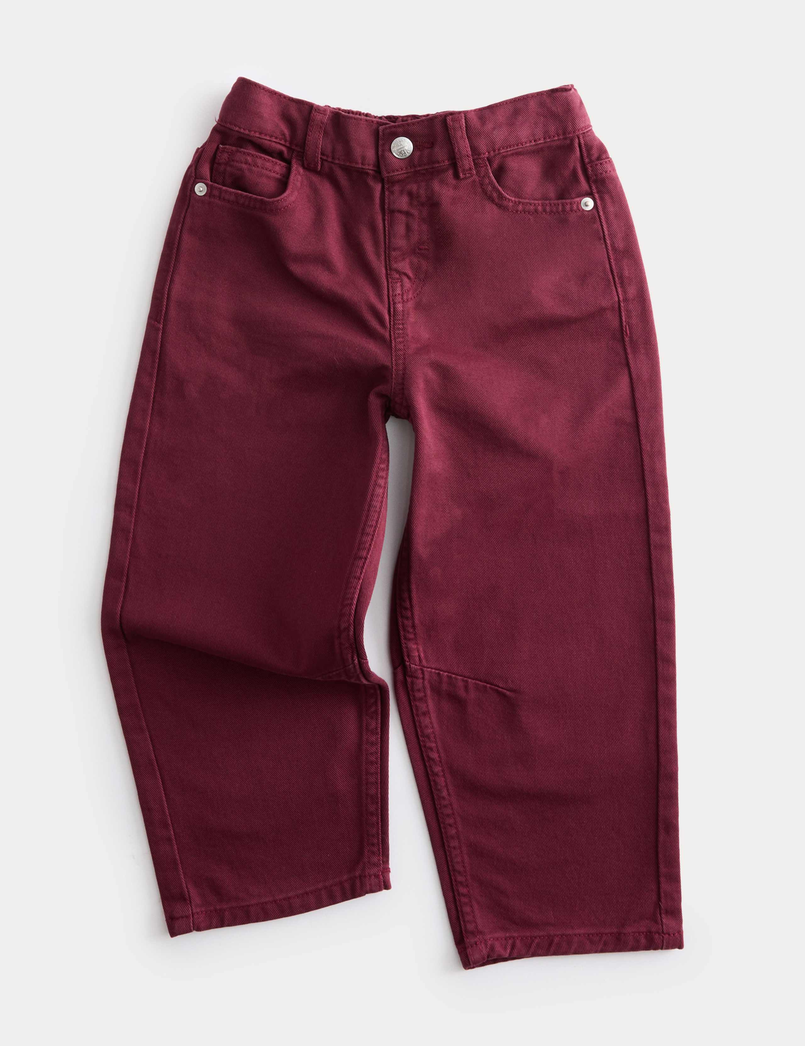 Pure Cotton Barrel Leg Jeans (2-10 Yrs)