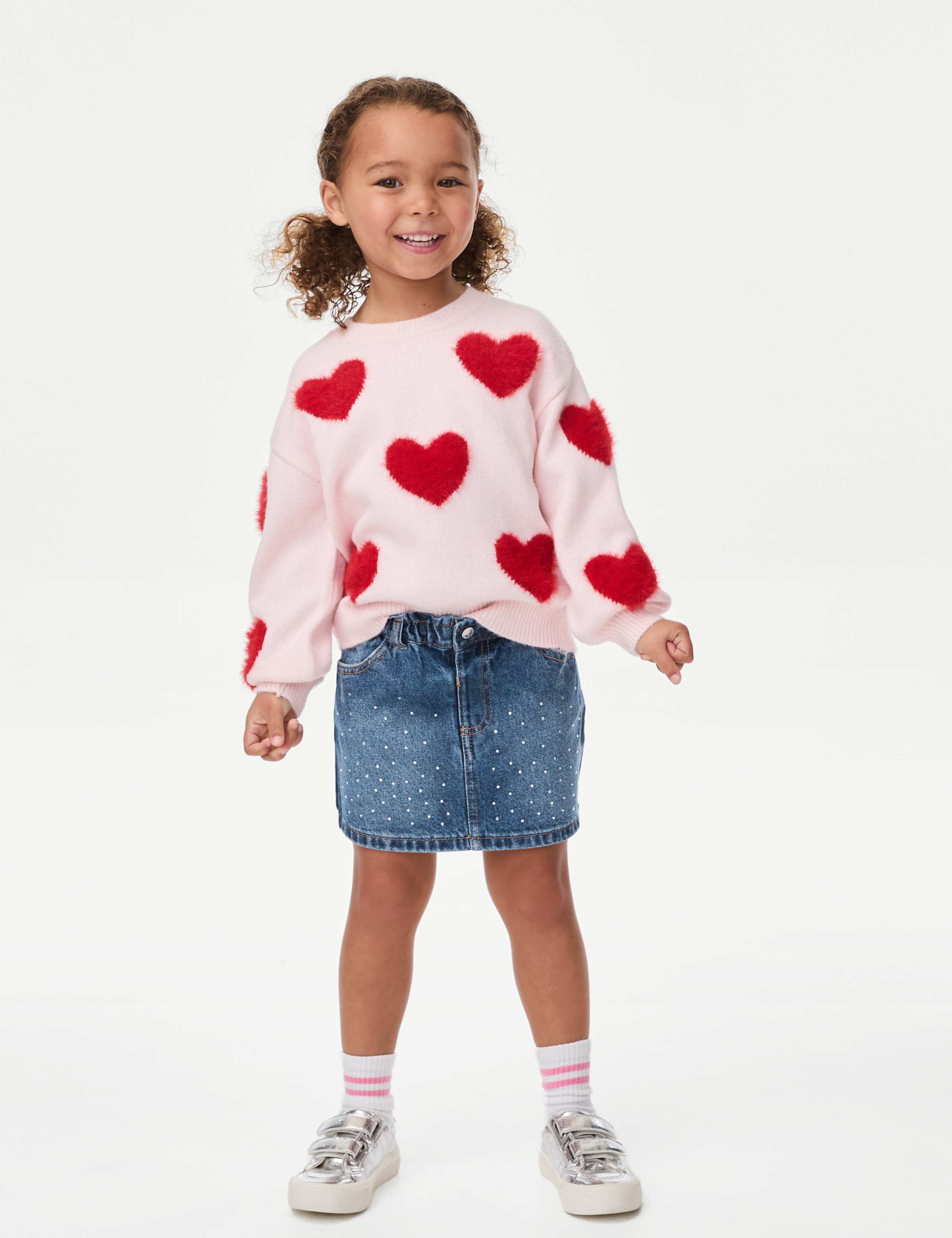Mini Denim Diamante Skirt (2-10 Yrs)