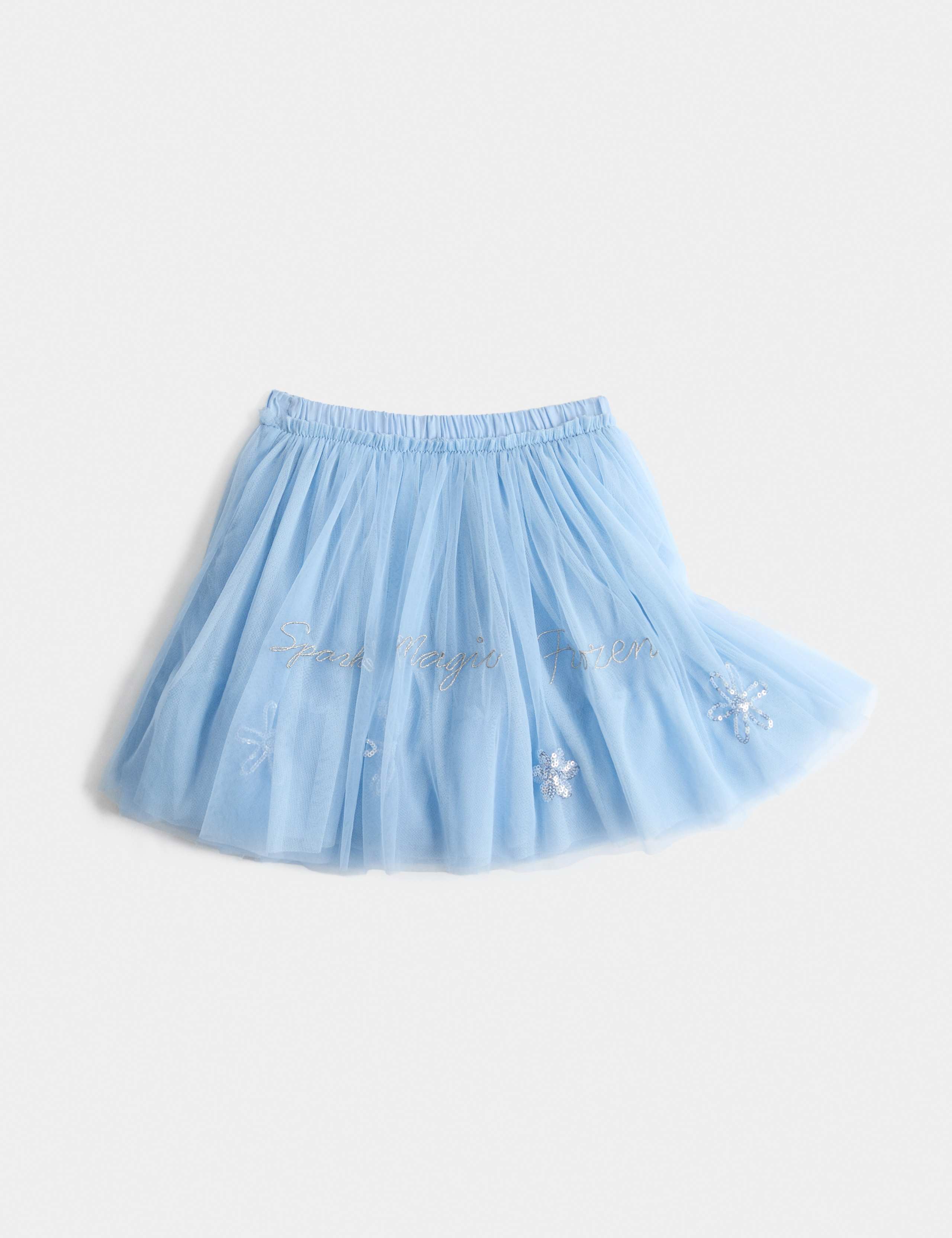 Mini Snowflake Embroidered Tutu Skirt