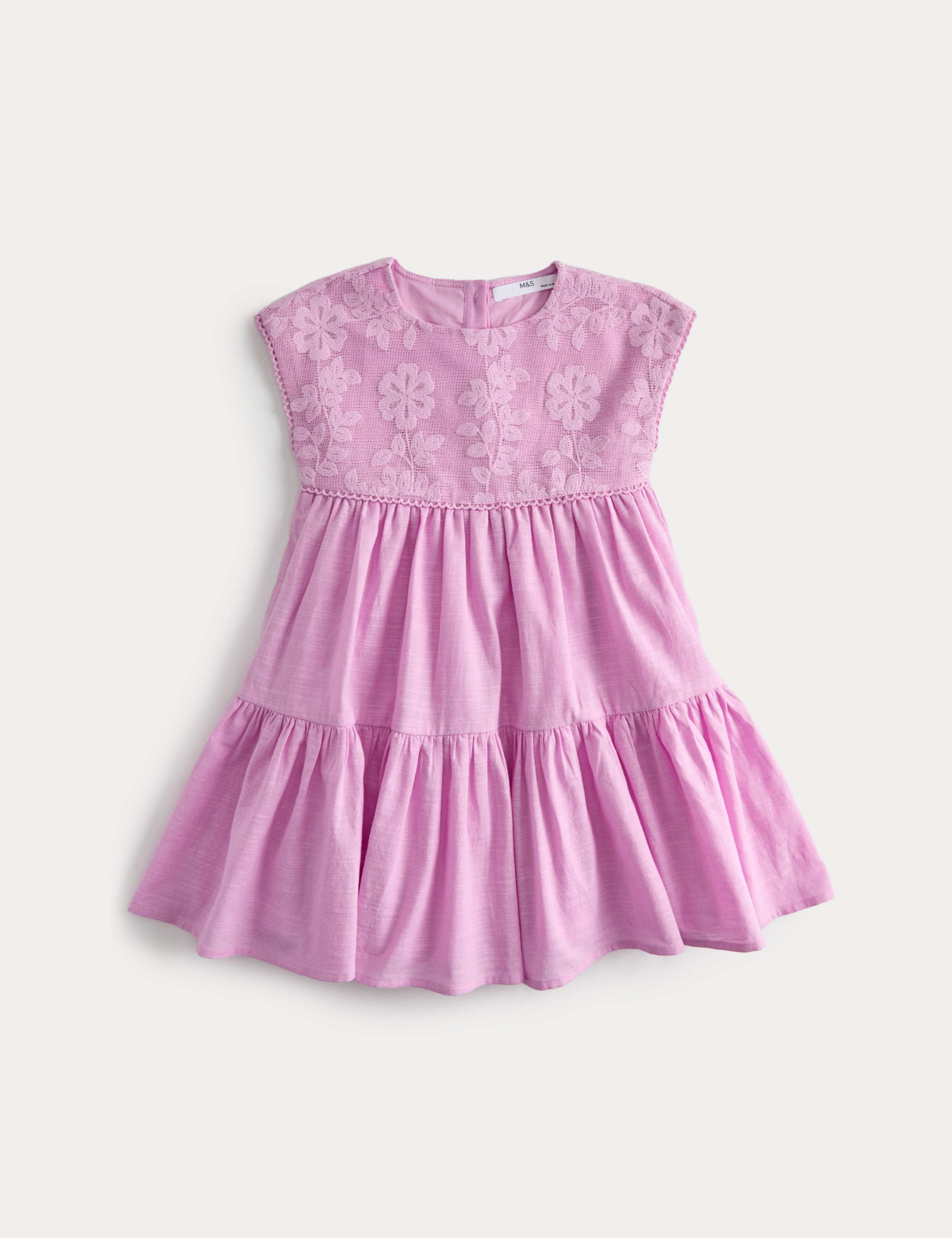Pure Cotton Floral Lace Dress (2-10 Years)